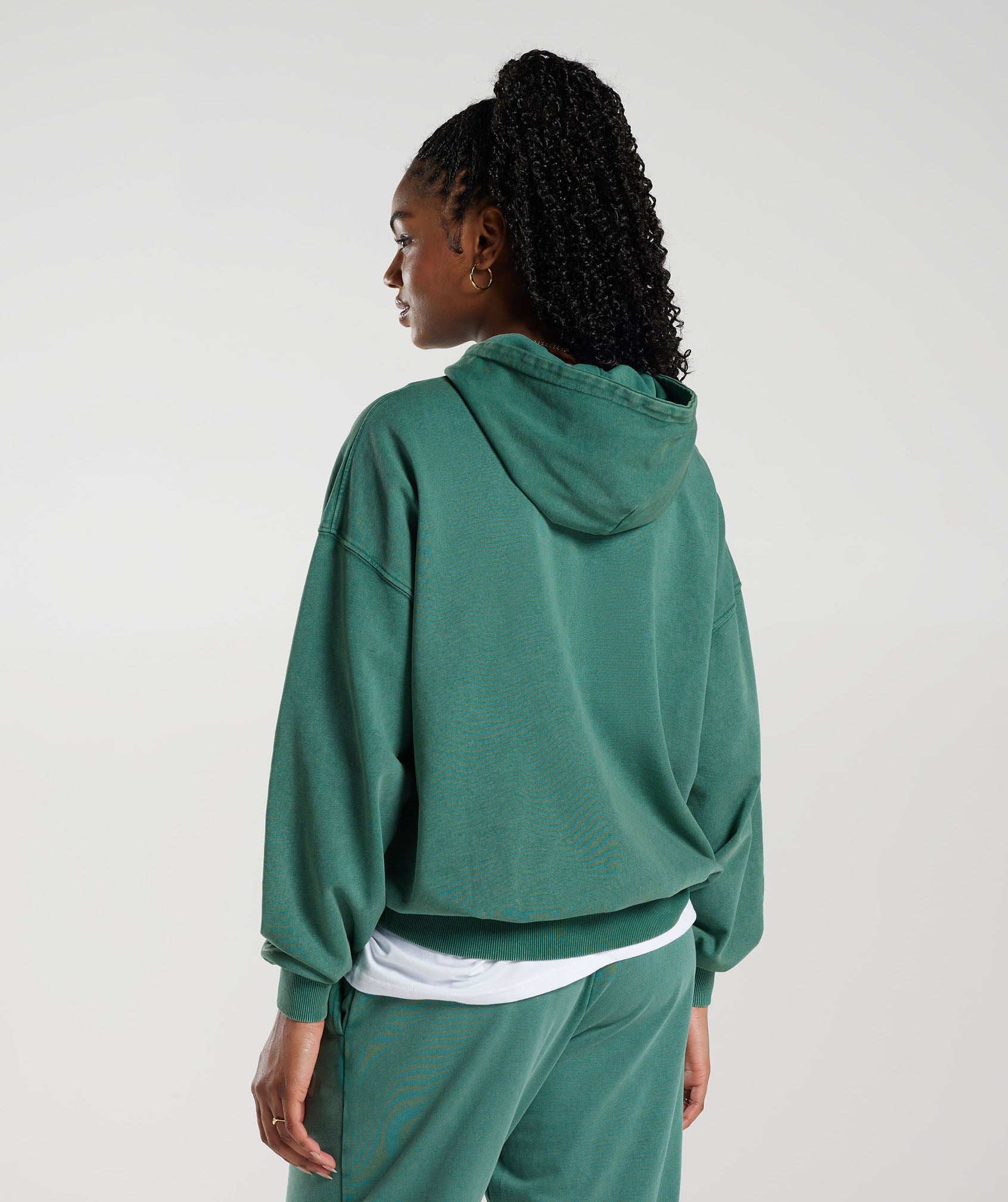 Collegiate Oversized Hoodie in Ink Teal - view 2