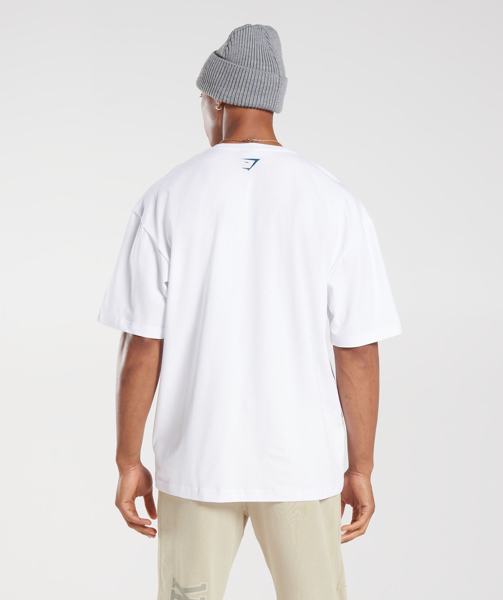 Collegiate Oversized T-Shirt in White - view 2