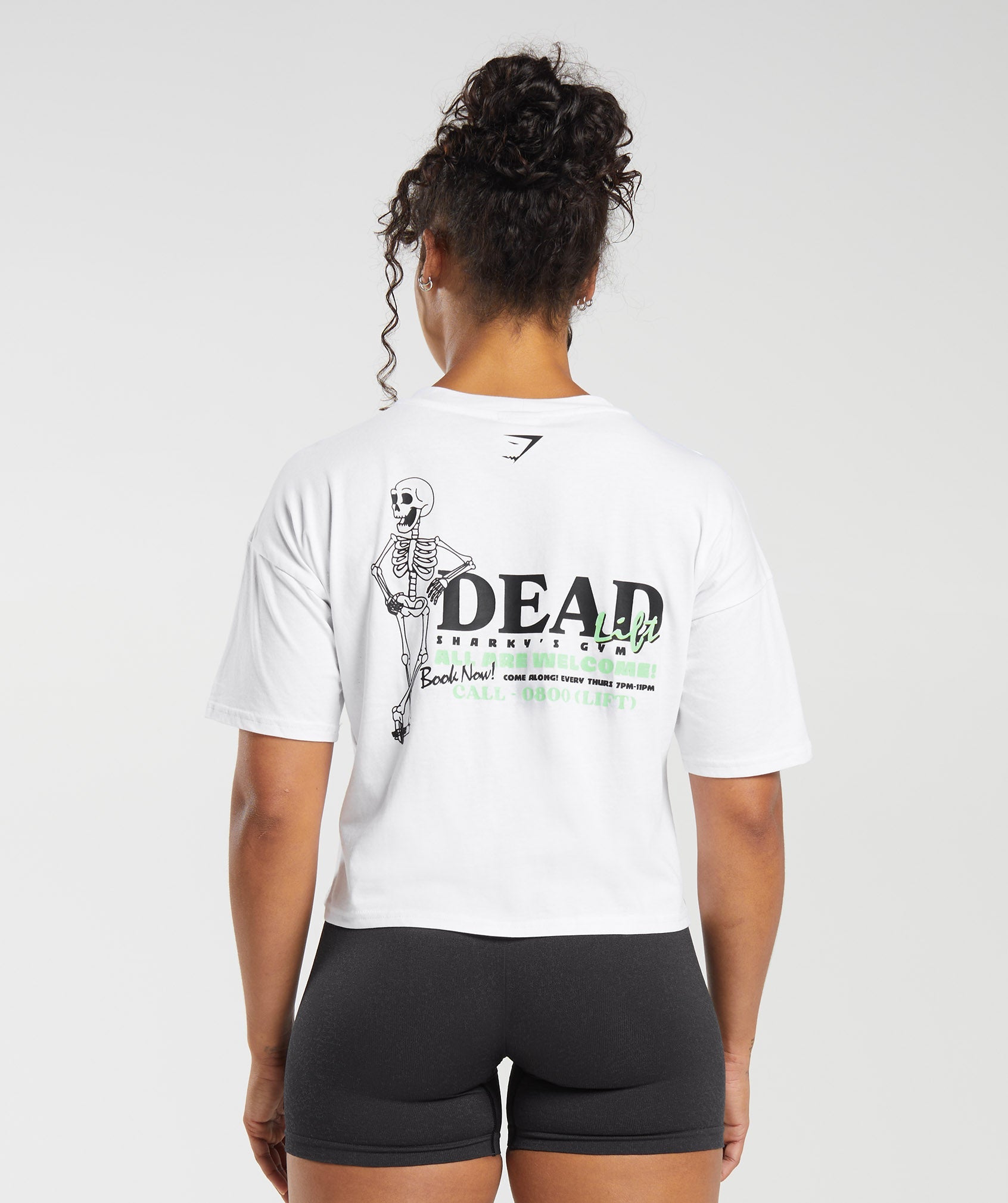 Dead Lift Midi Tee in White - view 1