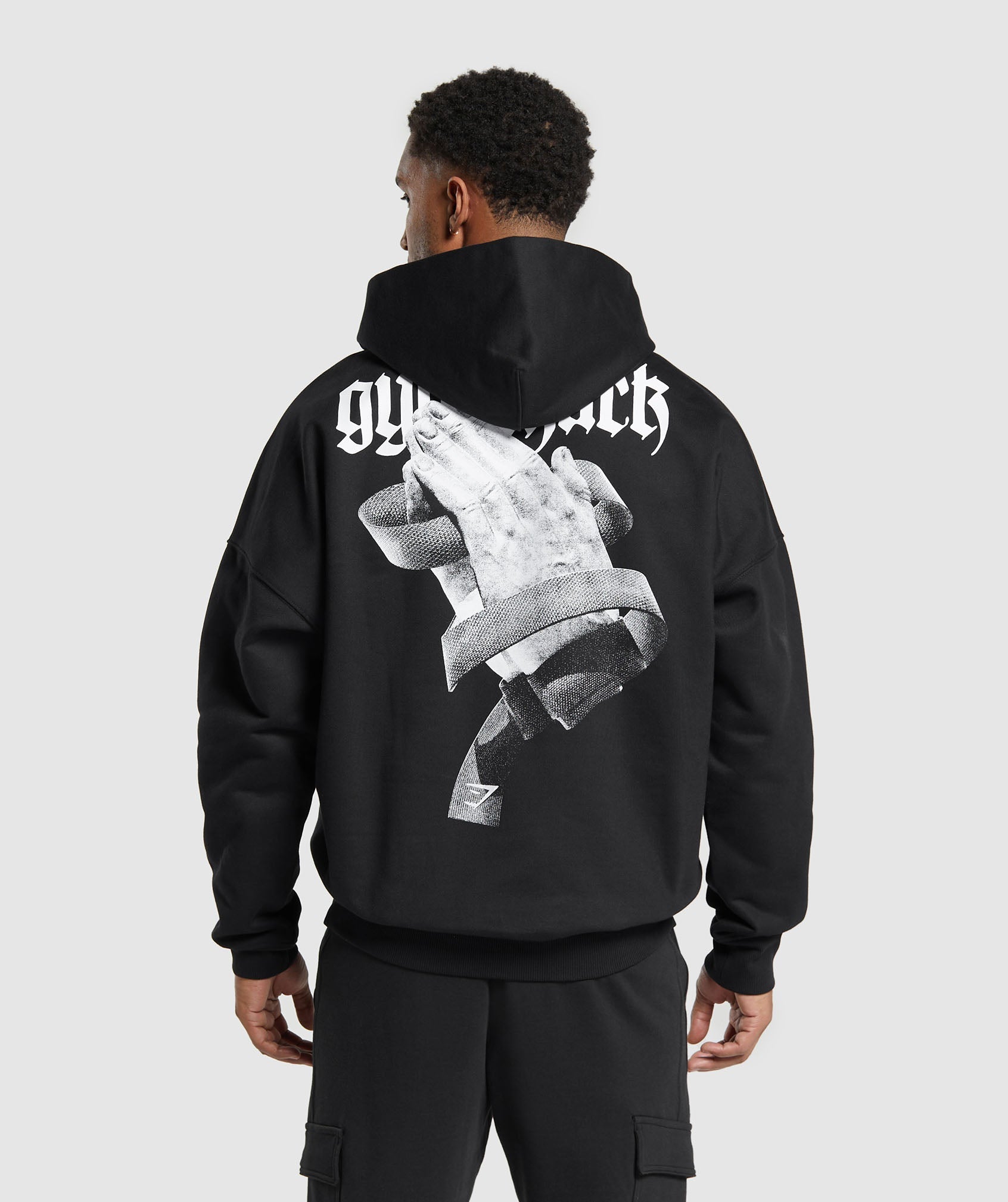 Prayer Hands Hoodie in Black is out of stock