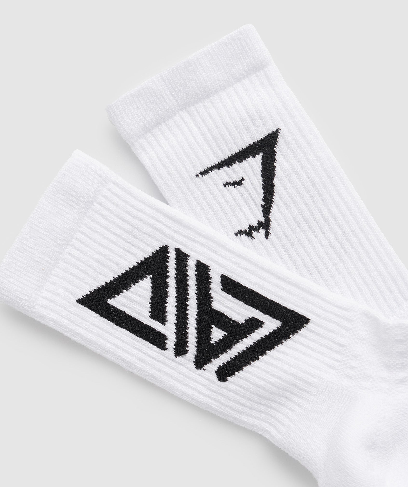 GS x David Laid Crew Socks 1pk in White - view 2