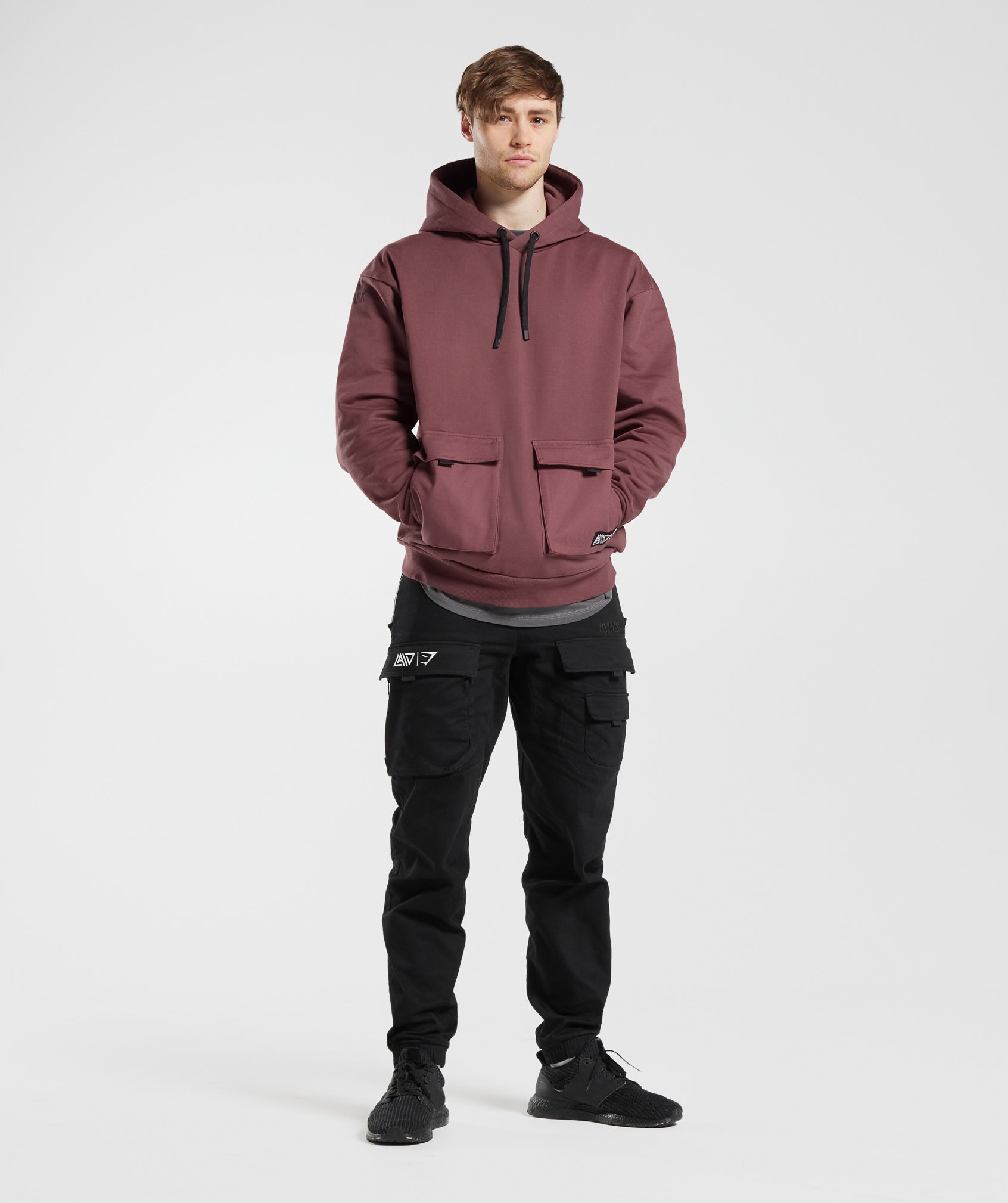 Gymshark GS x David Laid Hoodie - Magenta Brown