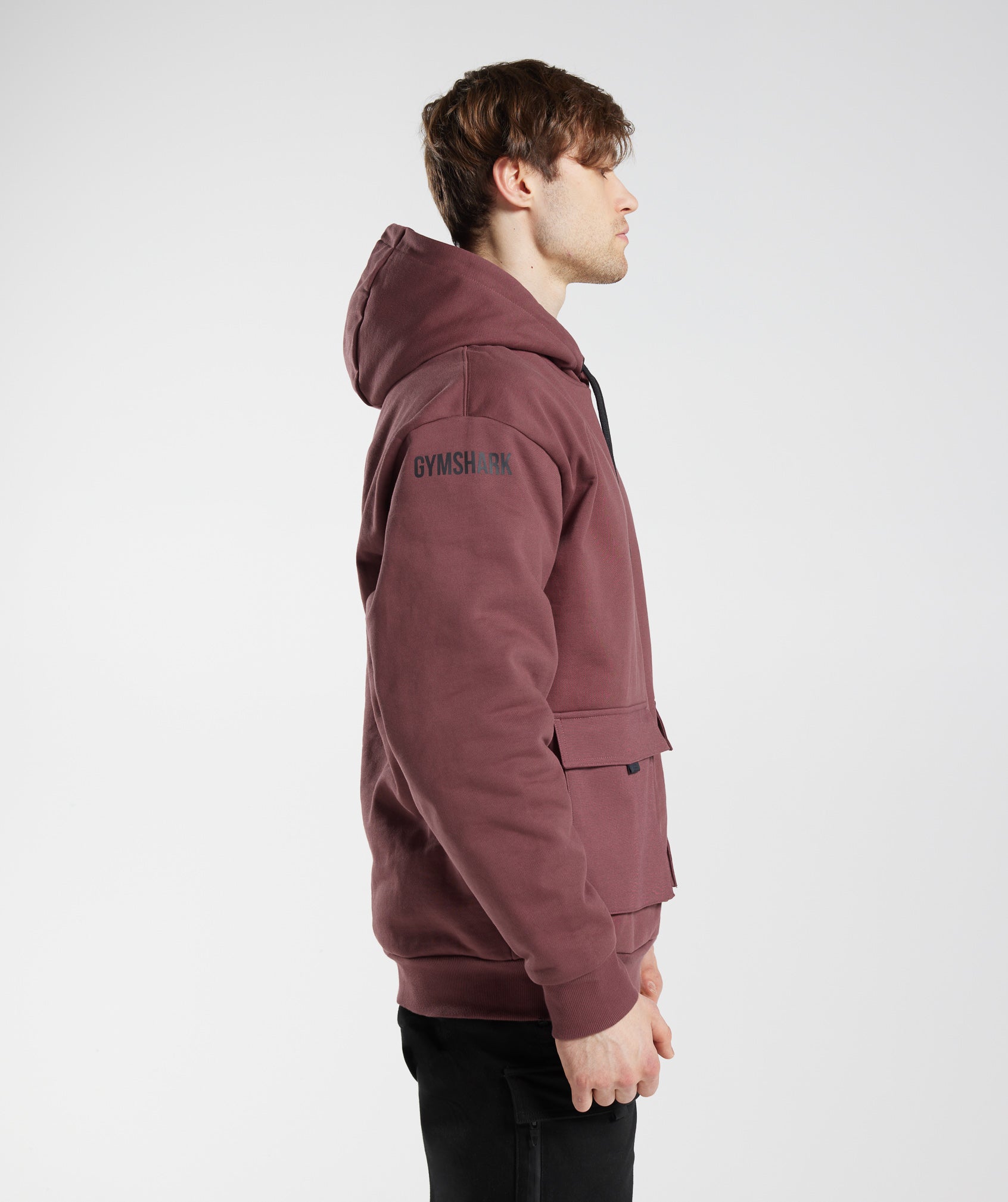 GS x David Laid Hoodie in Magenta Brown - view 3