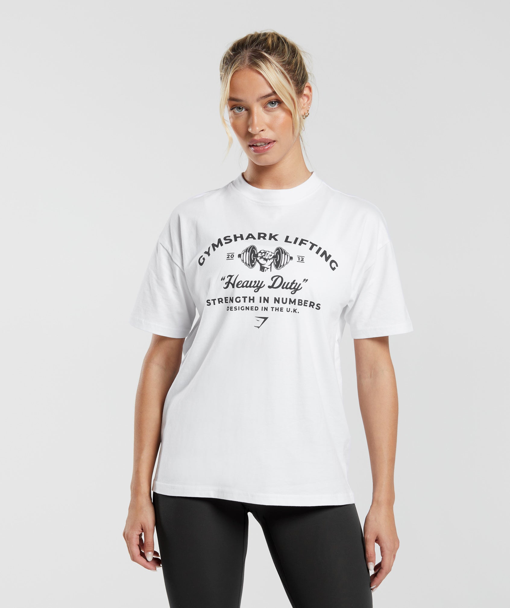 Heavy Duty Oversized T-Shirt in White - view 1