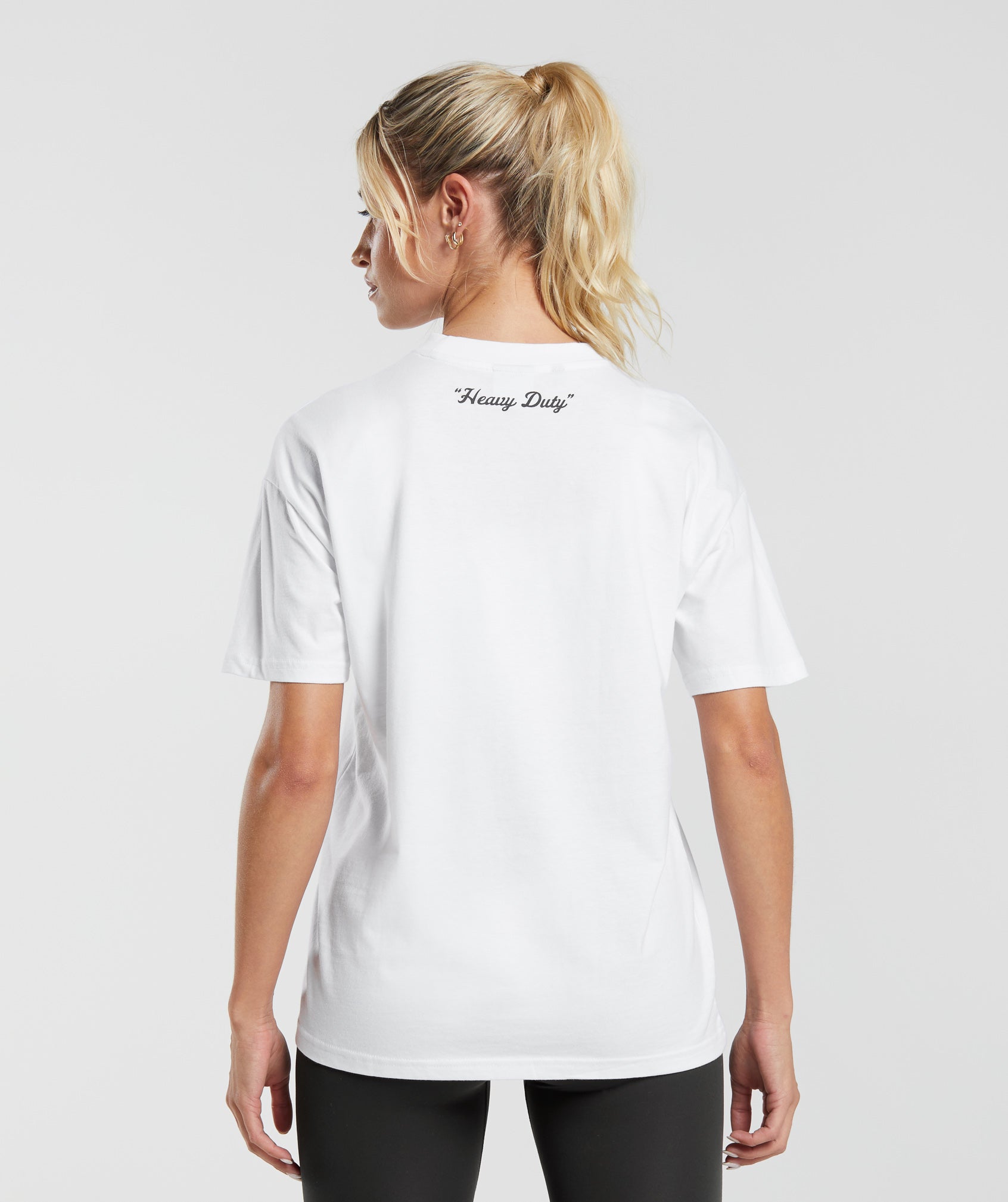 Heavy Duty Oversized T-Shirt in White - view 2