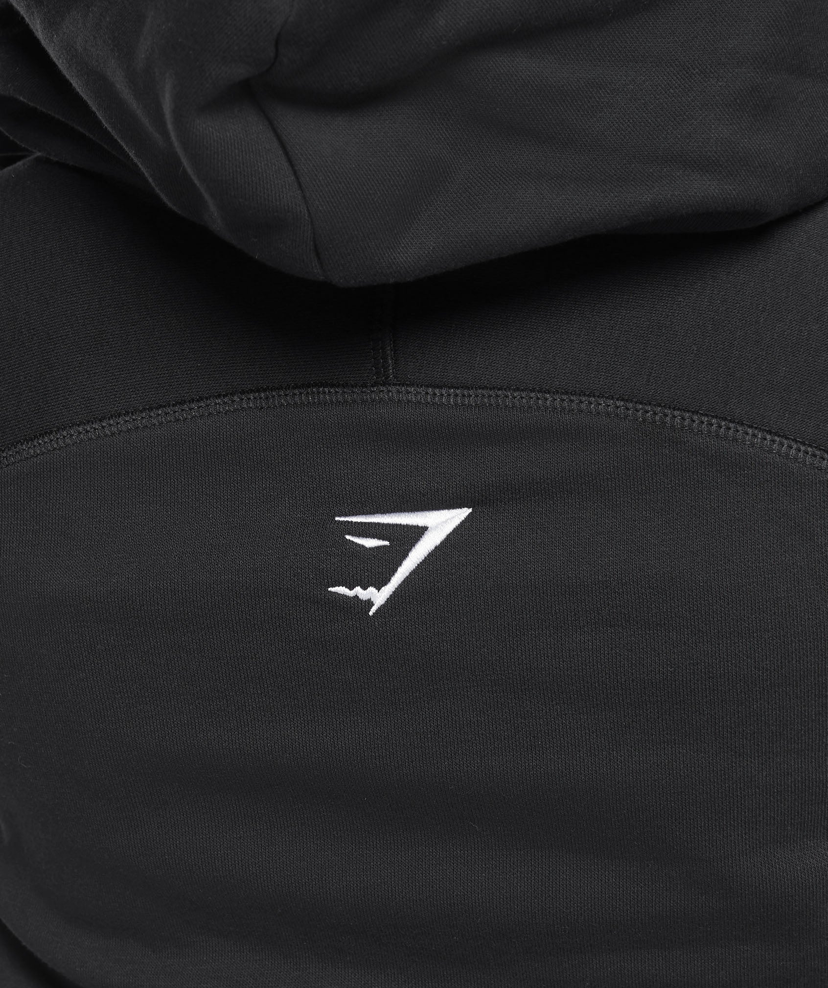 Heavy Flex Cropped Hoodie in Black - view 6