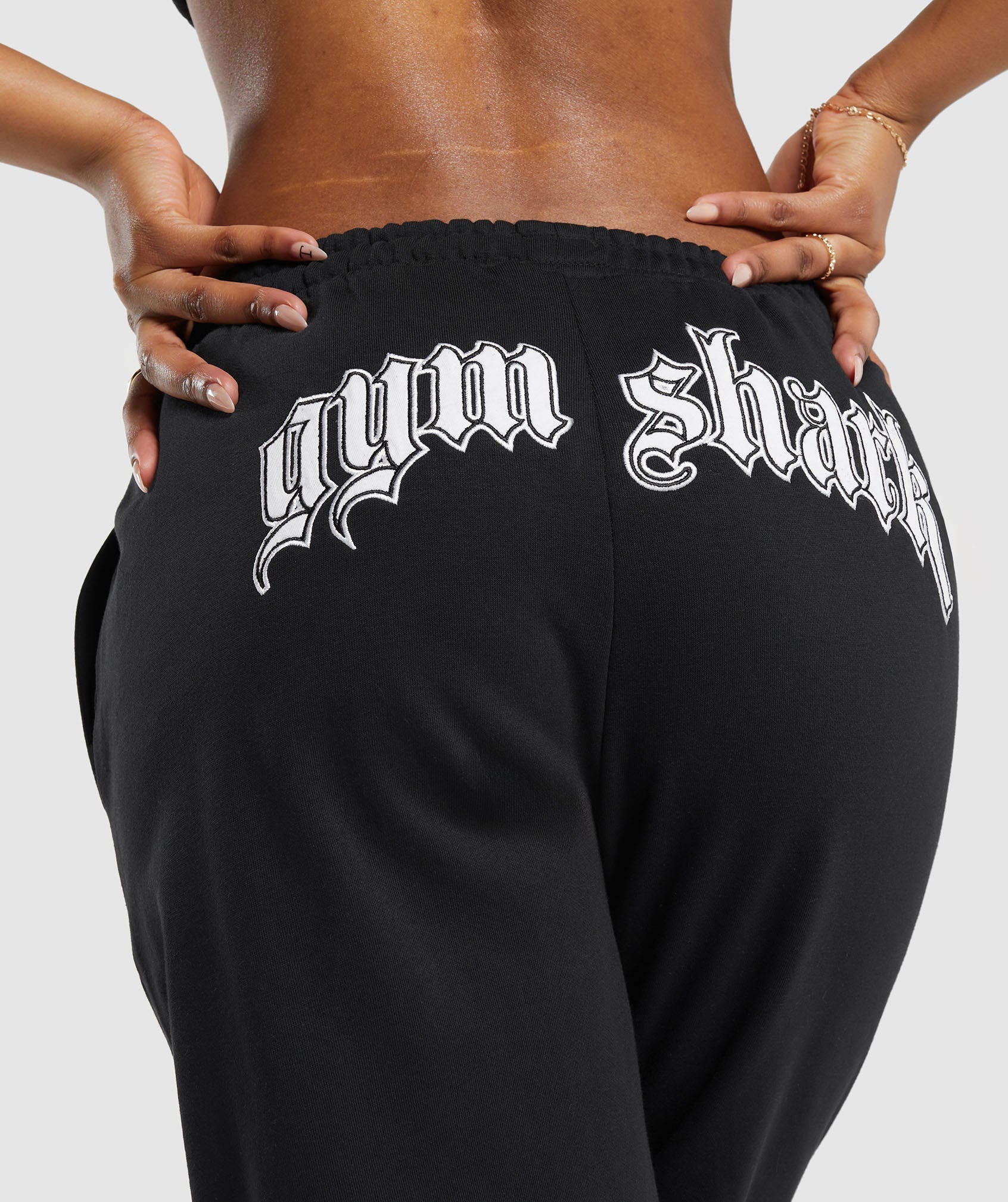 Women's Gymshark Pippa pants jogger leggings S offwhite white