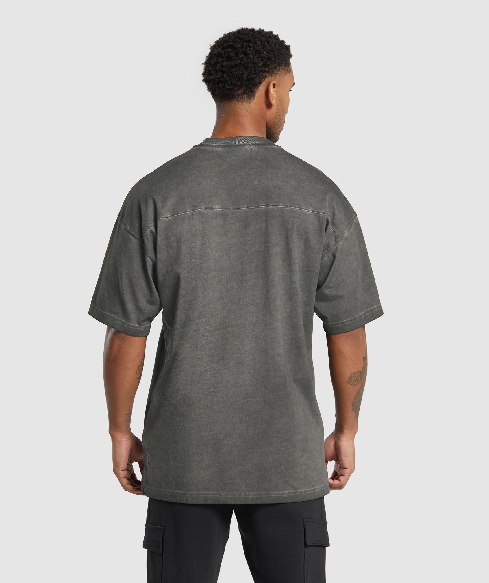 Heavyweight Washed T-Shirt in Black - view 2