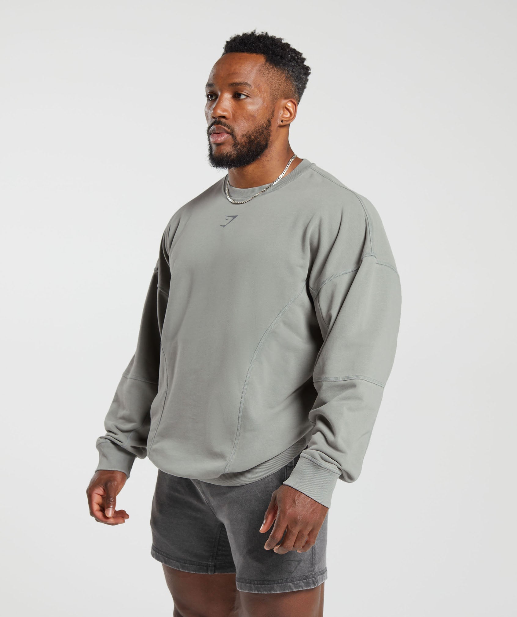 Gymshark Heritage Washed Crew - Smokey Grey