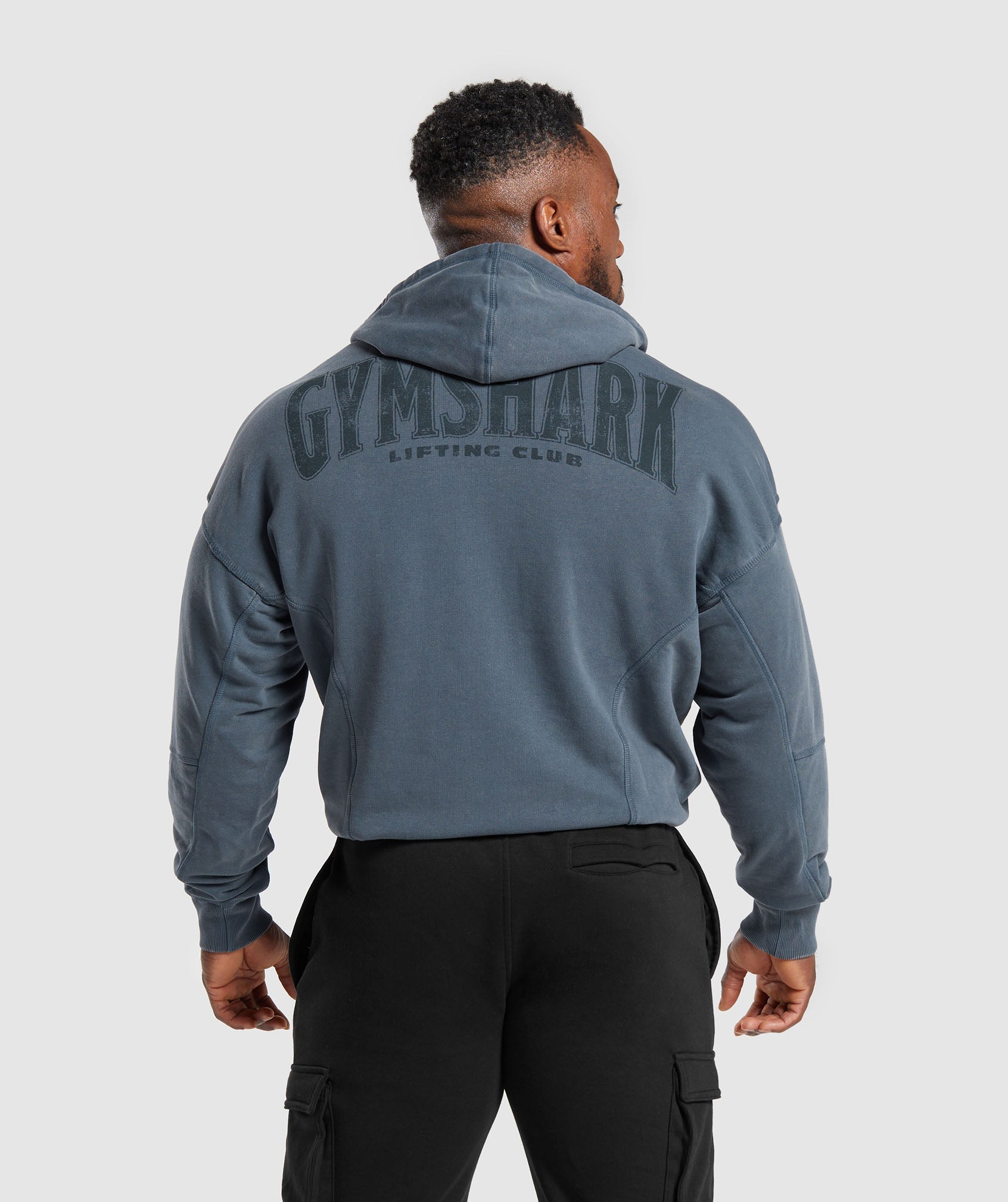 Gymshark Zip Up Men's Hoodie Grey/Blue - Size Small – PoppinTags