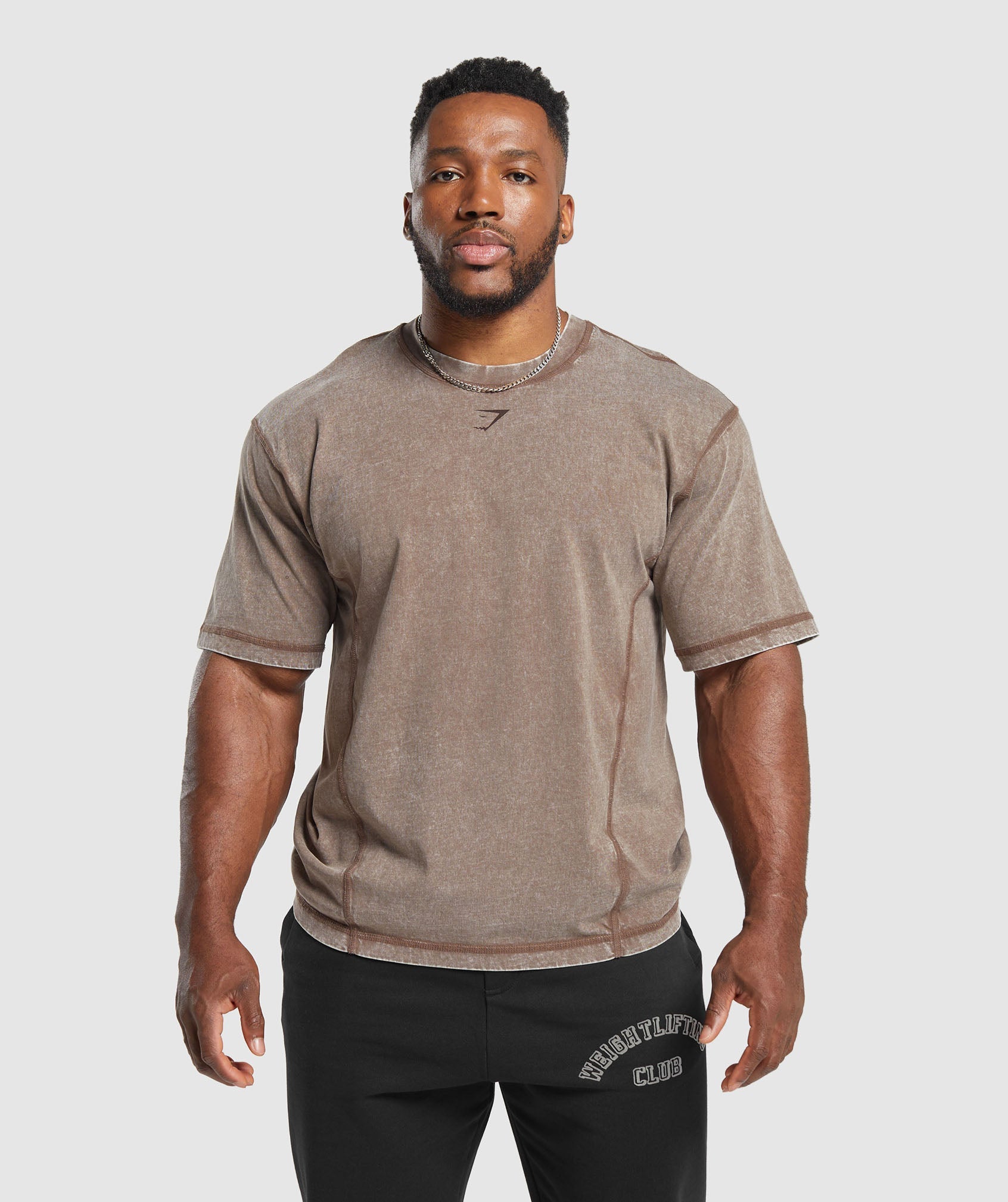 Gymshark Heritage Washed Short Sleeve Crew - Dusk Green