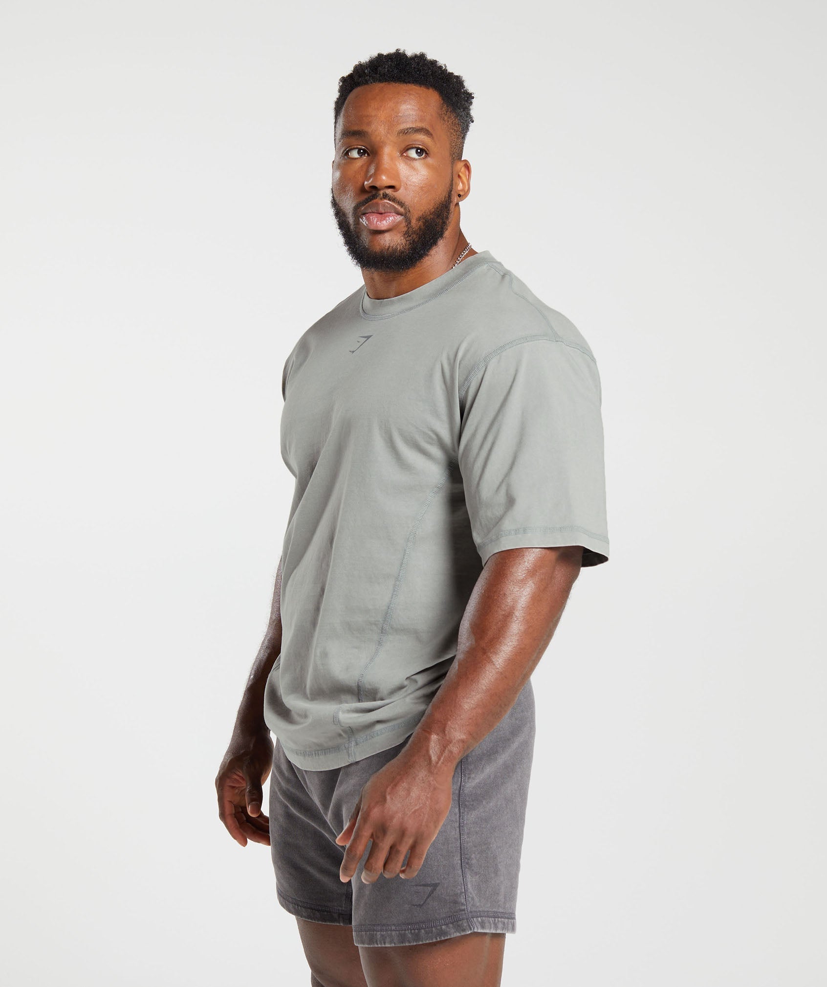Heritage Washed T-Shirt in Smokey Grey - view 3