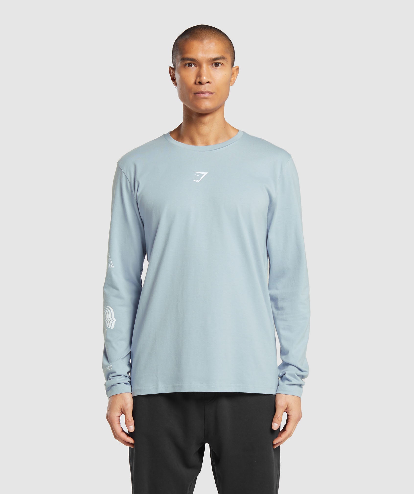 HYBRID WELLNESS LONG SLEEVE T-SHIRT - SALT BLUE.