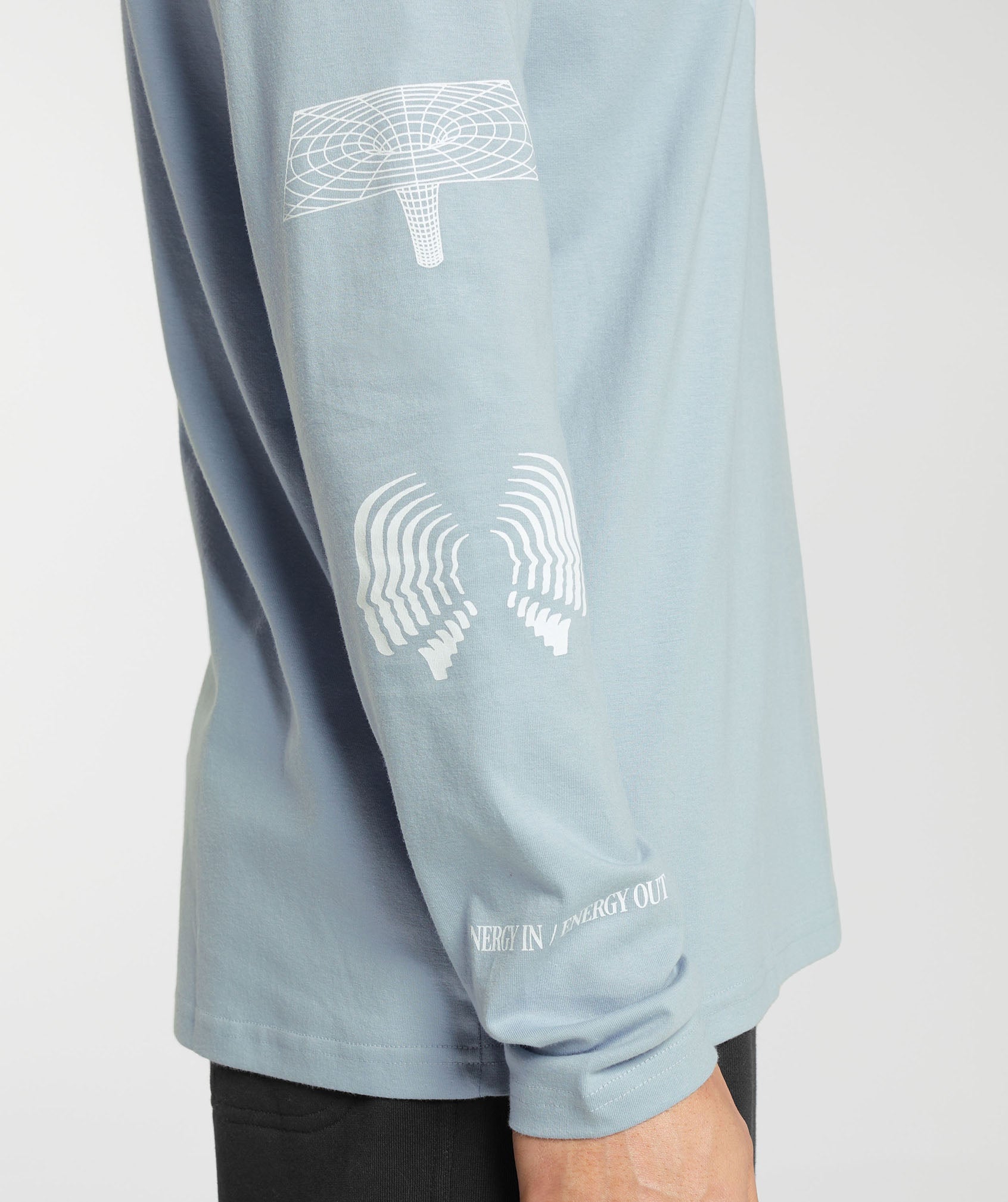 Hybrid Wellness Long Sleeve T-Shirt in Salt Blue - view 6