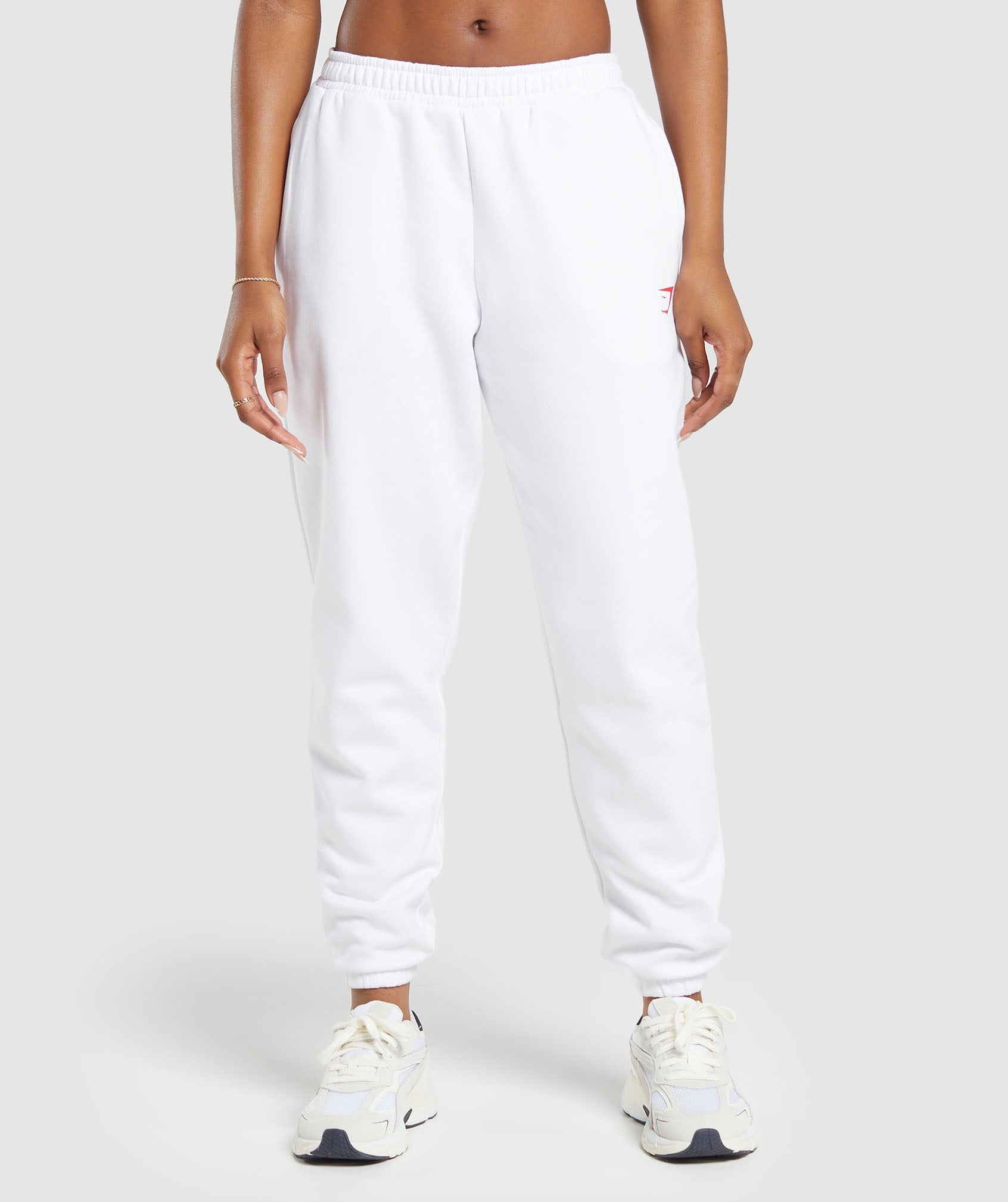 Gymshark I Heart Gym Joggers - White | Gymshark