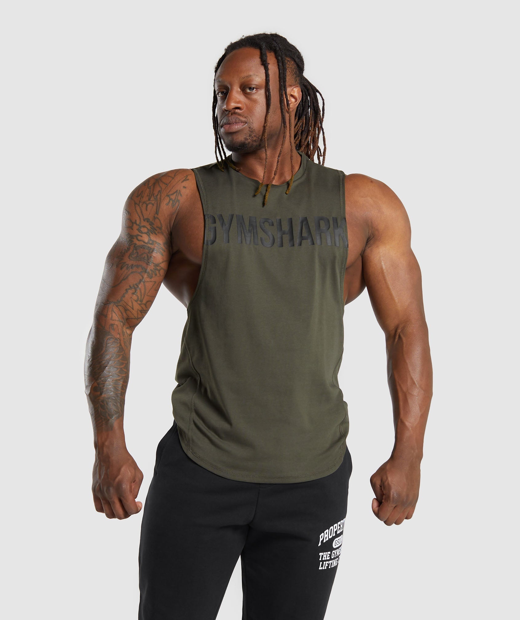 Impact Drop Arm Tank in Strength Green - view 1