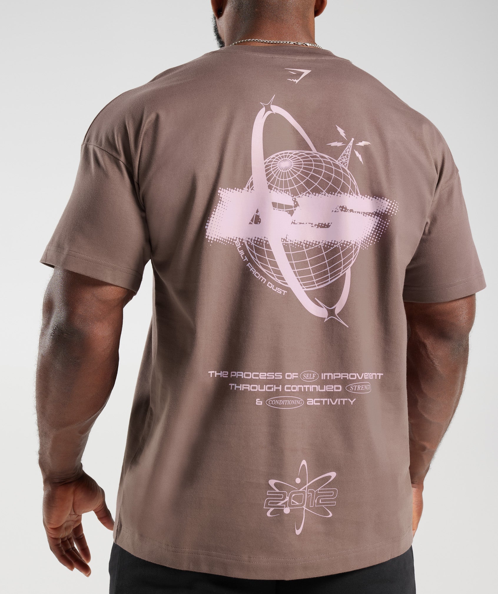 Intergalactic Lifting Oversized T-Shirt in Walnut Mauve - view 5