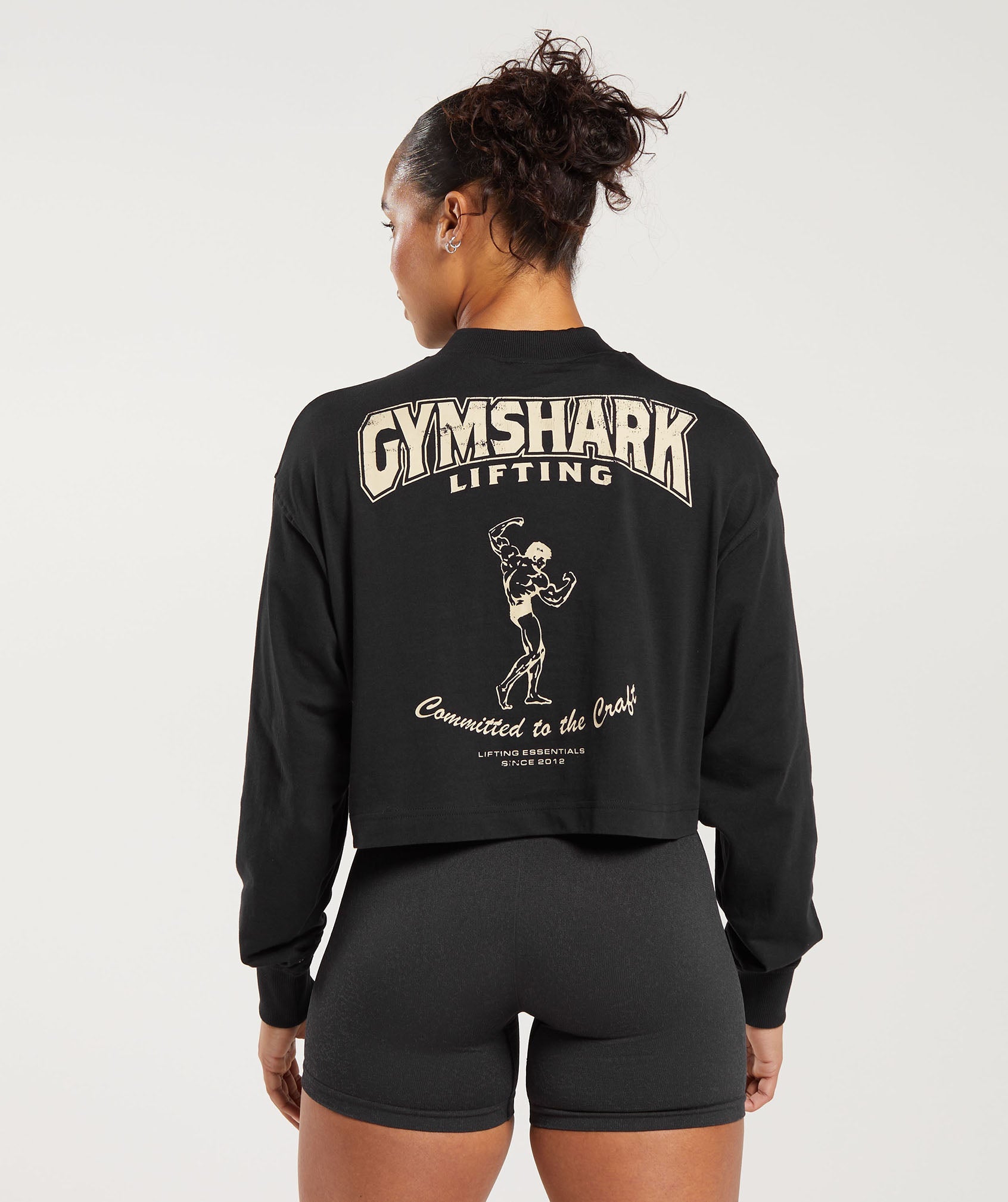 Committed To The Craft Long Sleeve Top in Black - view 1