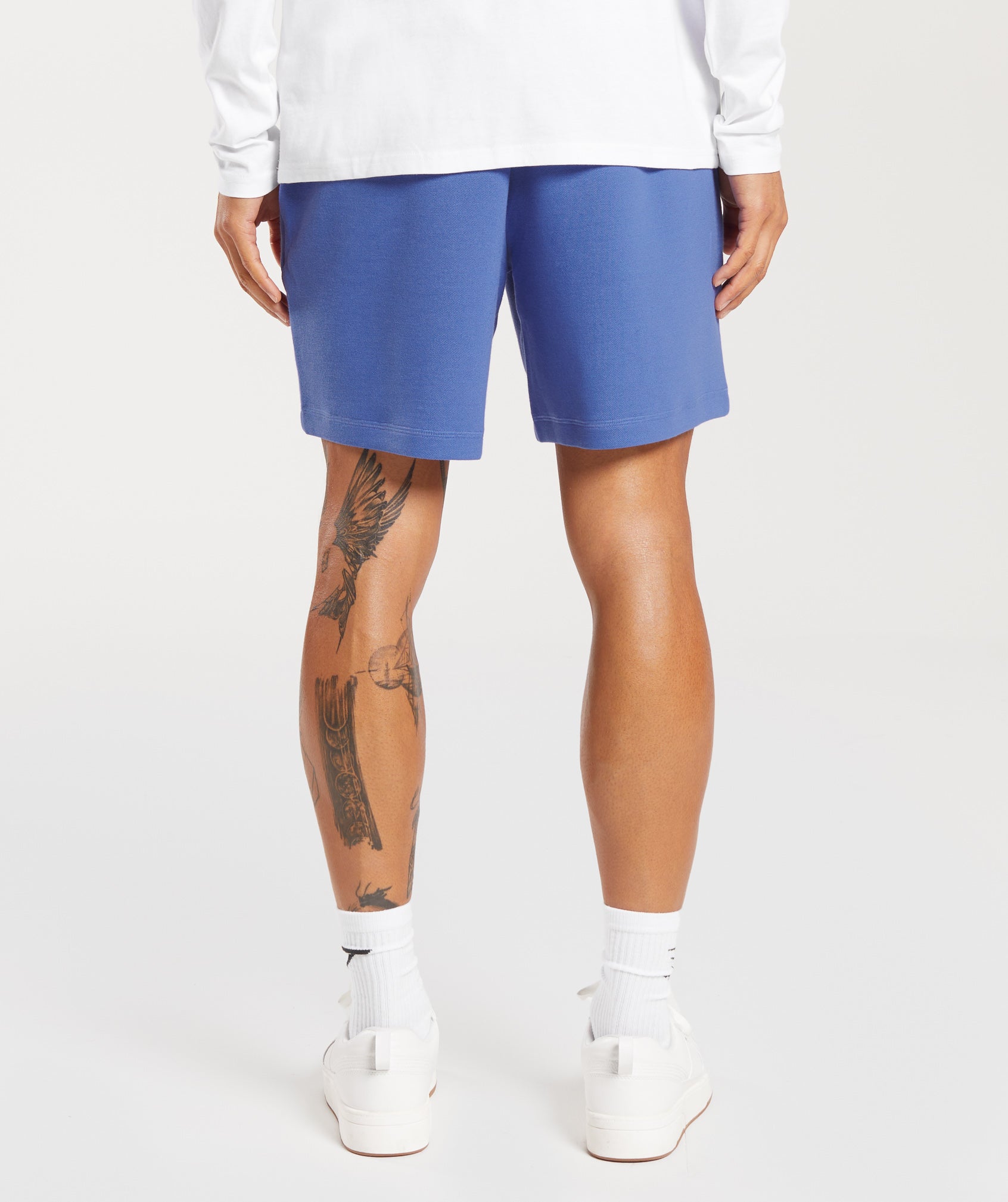 Knit Shorts in Court Blue - view 2