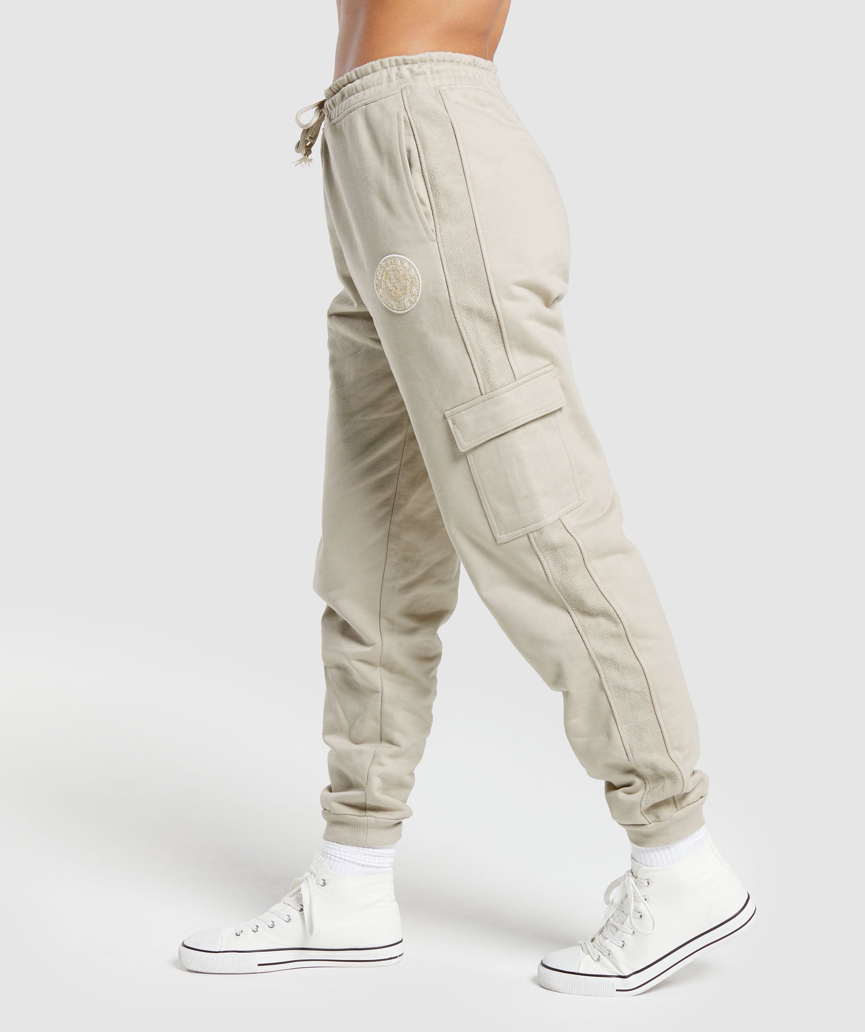 Gymshark Oversized Joggers - Washed Khaki