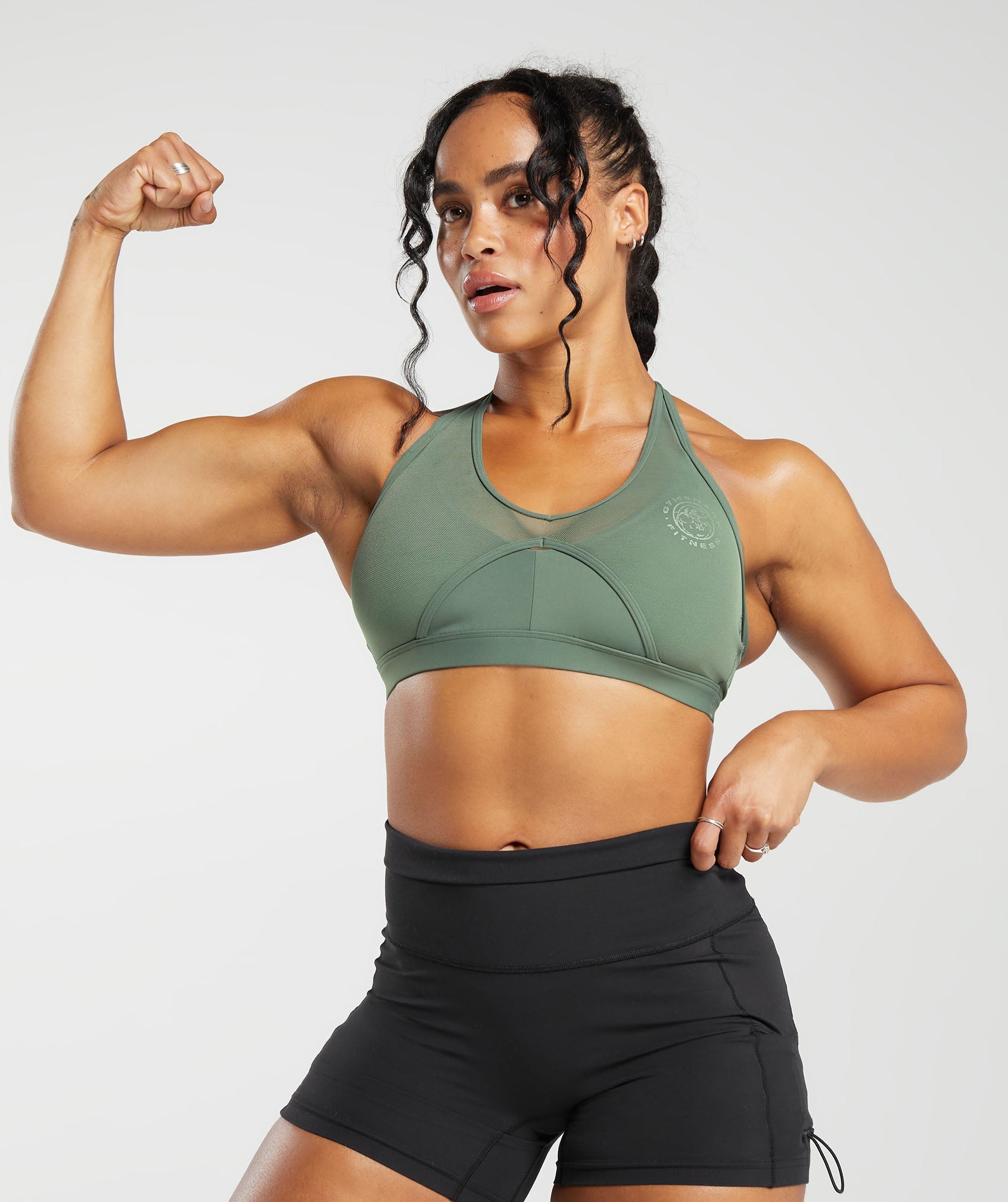 Legacy T-Bar Sports Bra in Dusk Green - view 7