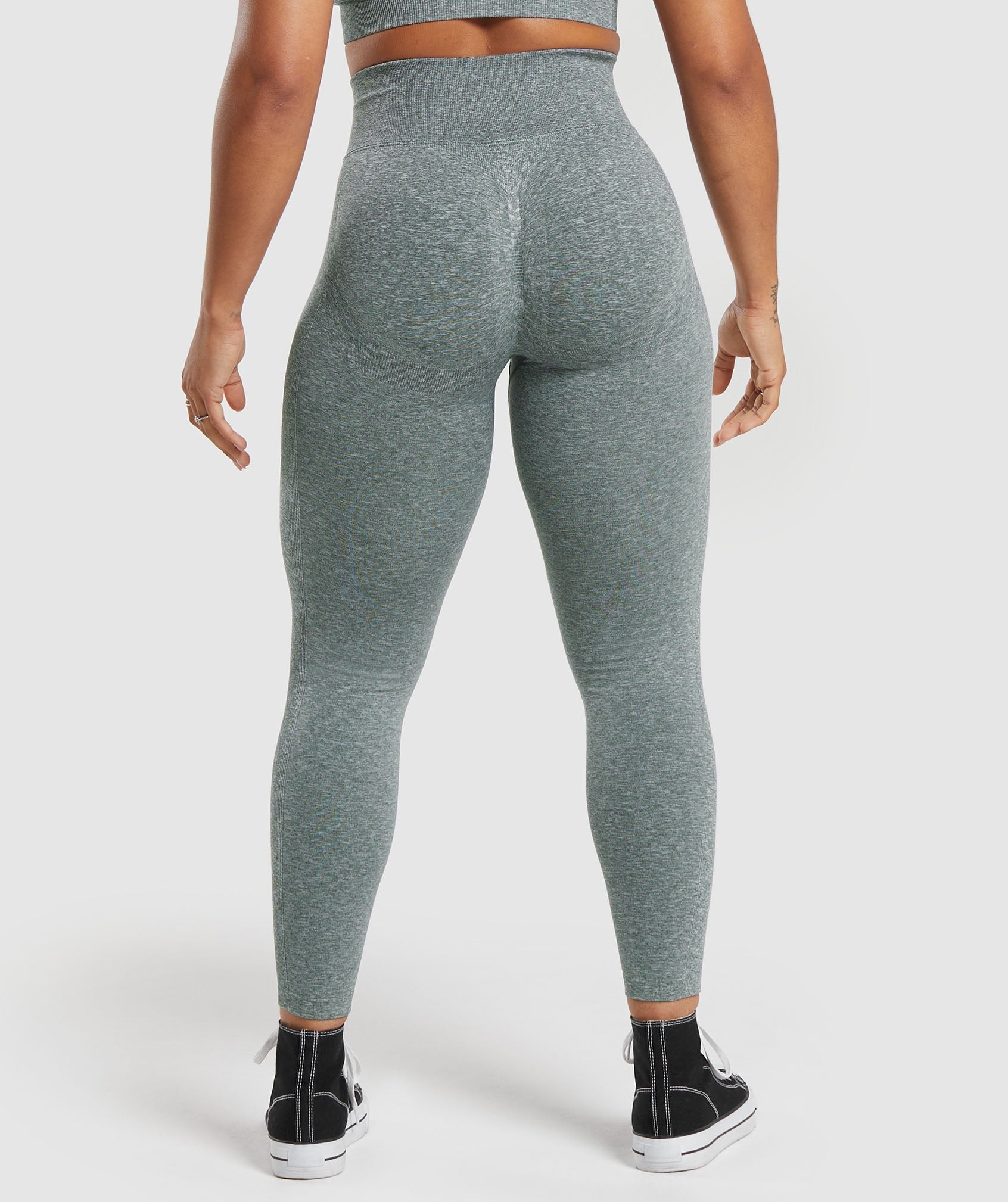 Gymshark Flex Leggings 28 Sculpting Contour Gym Steel Blue Marl