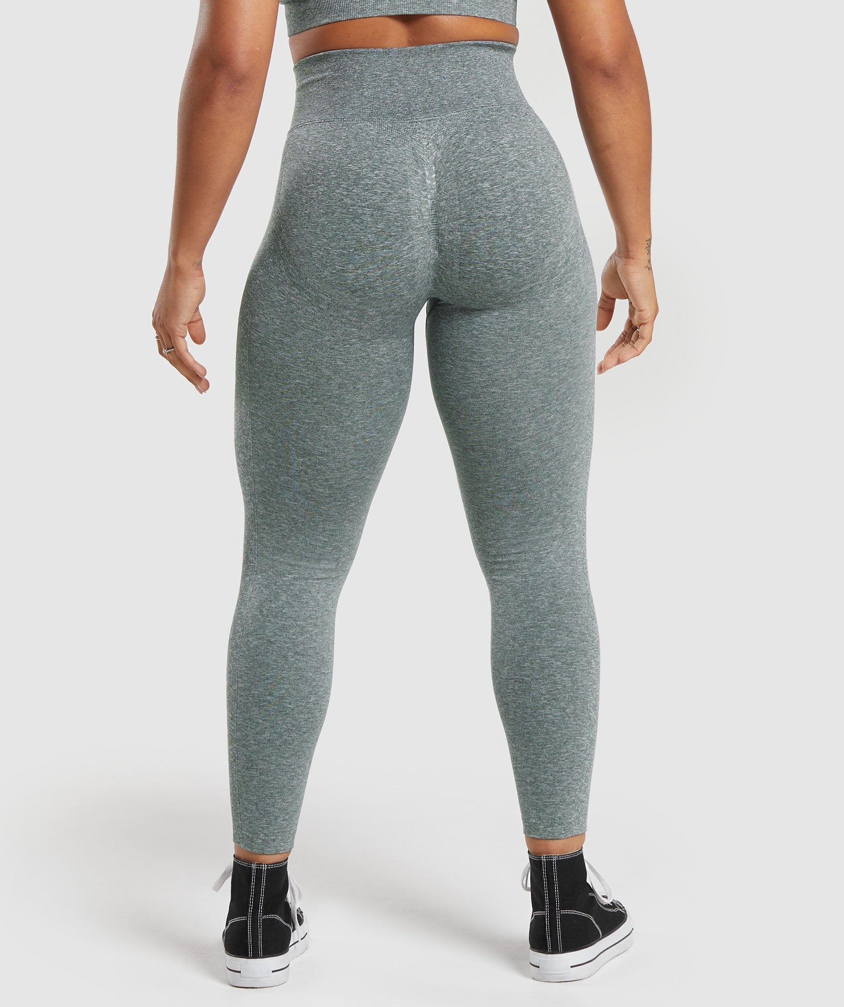 Lift Contour Seamless Leggings in Slate Teal/White Marl - view 4