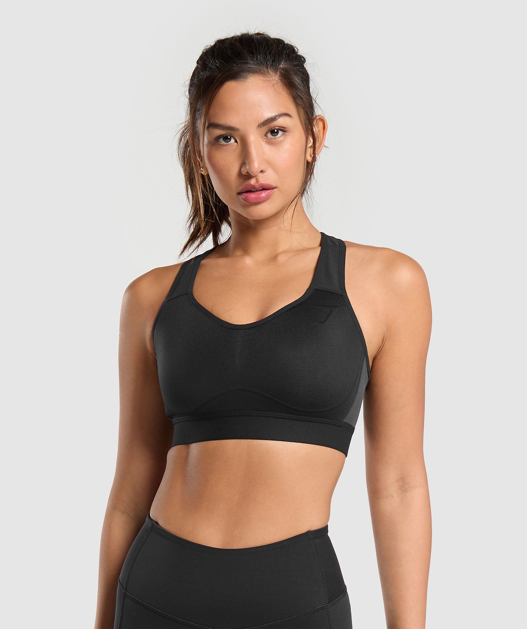 Lightweight High Support Sports Bra in Black - view 1