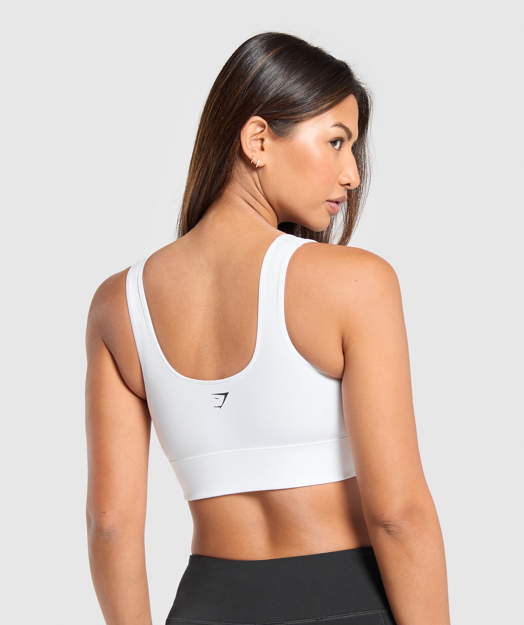 Longline Sports Bra in White - view 2