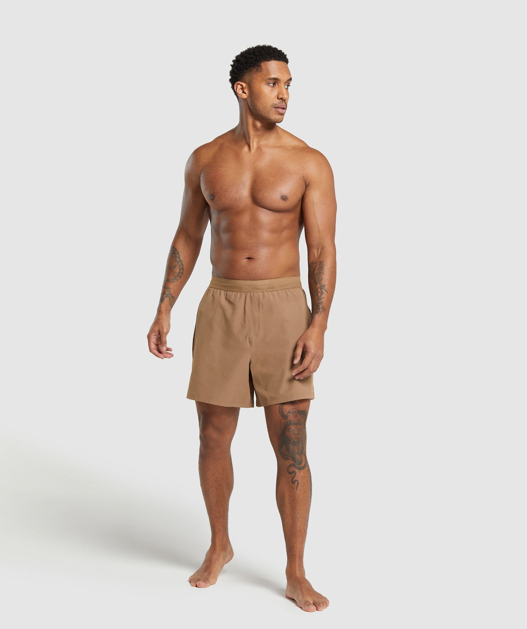 Land to Water 6" Shorts in Caramel Brown - view 4