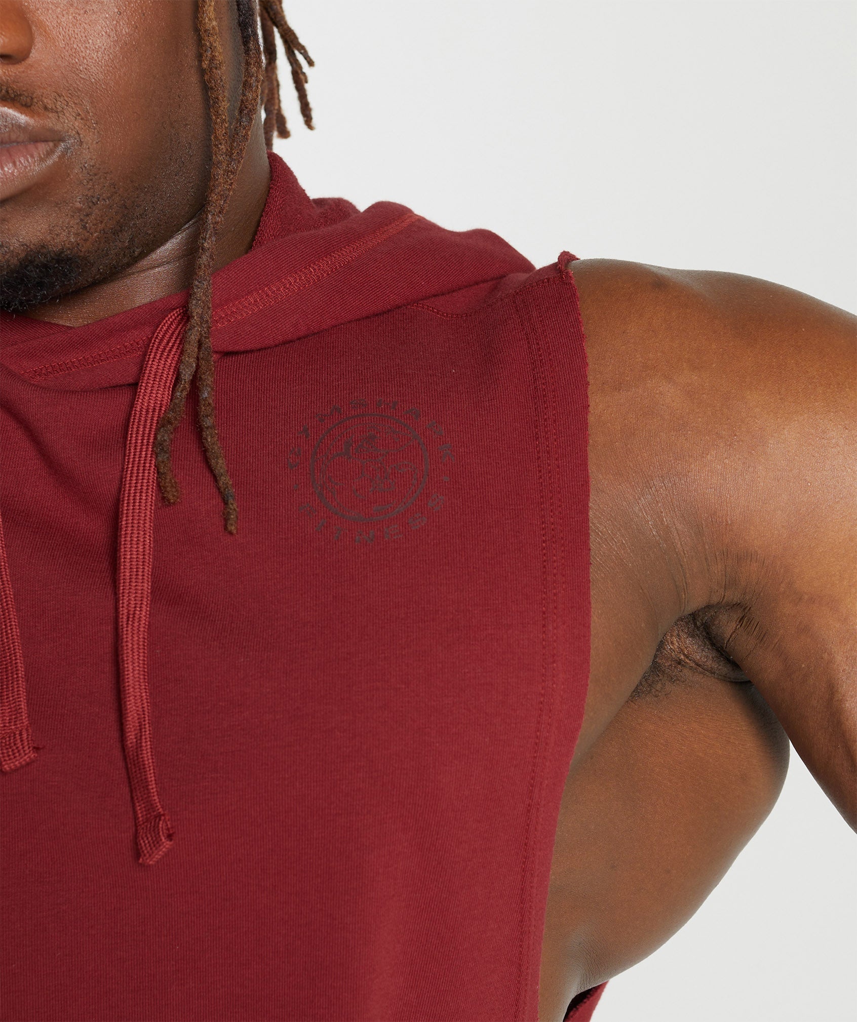Legacy Drop Arm Hoodie in Washed Red - view 6
