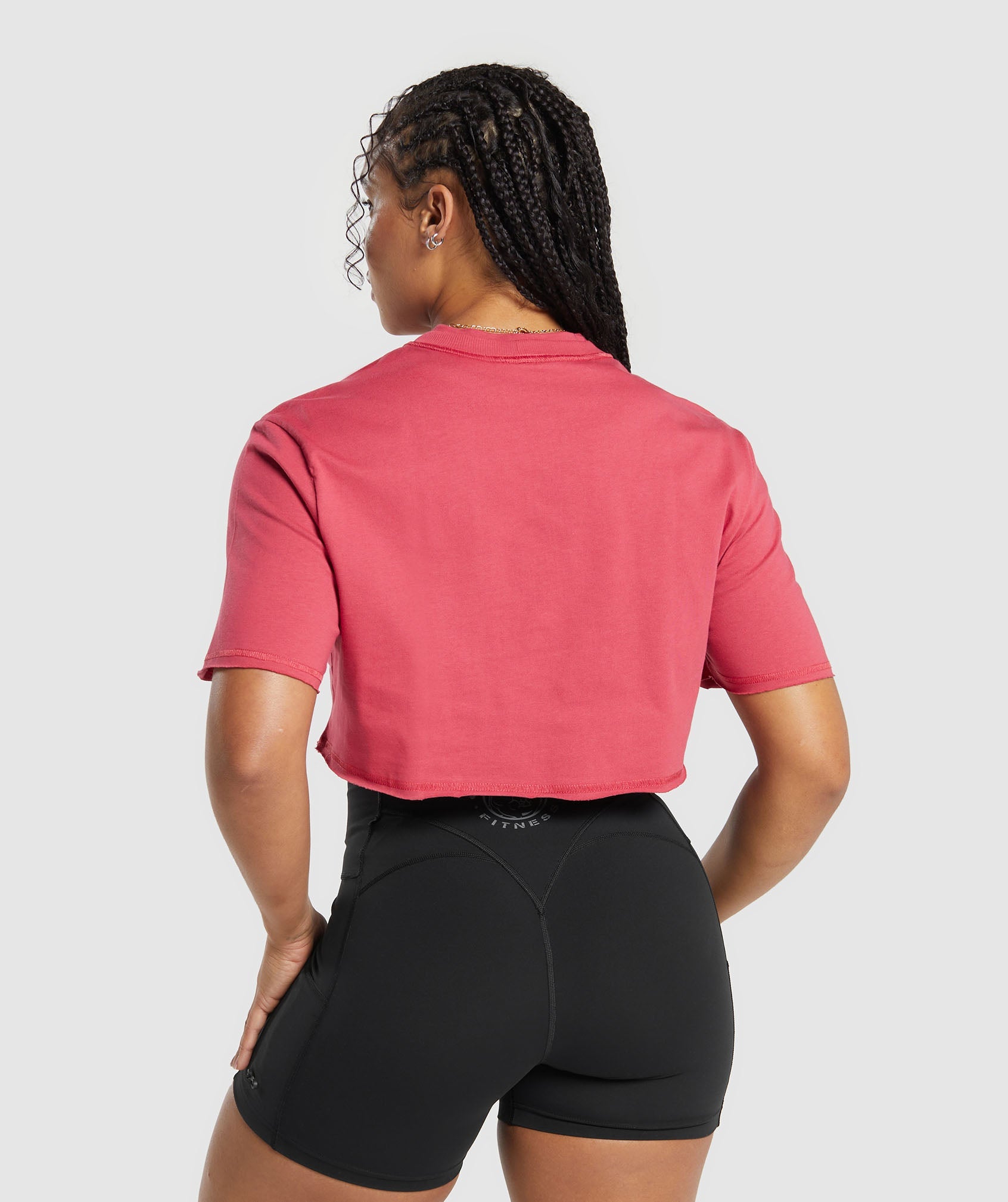 Gymshark Cotton Boxy Crop Top - Black