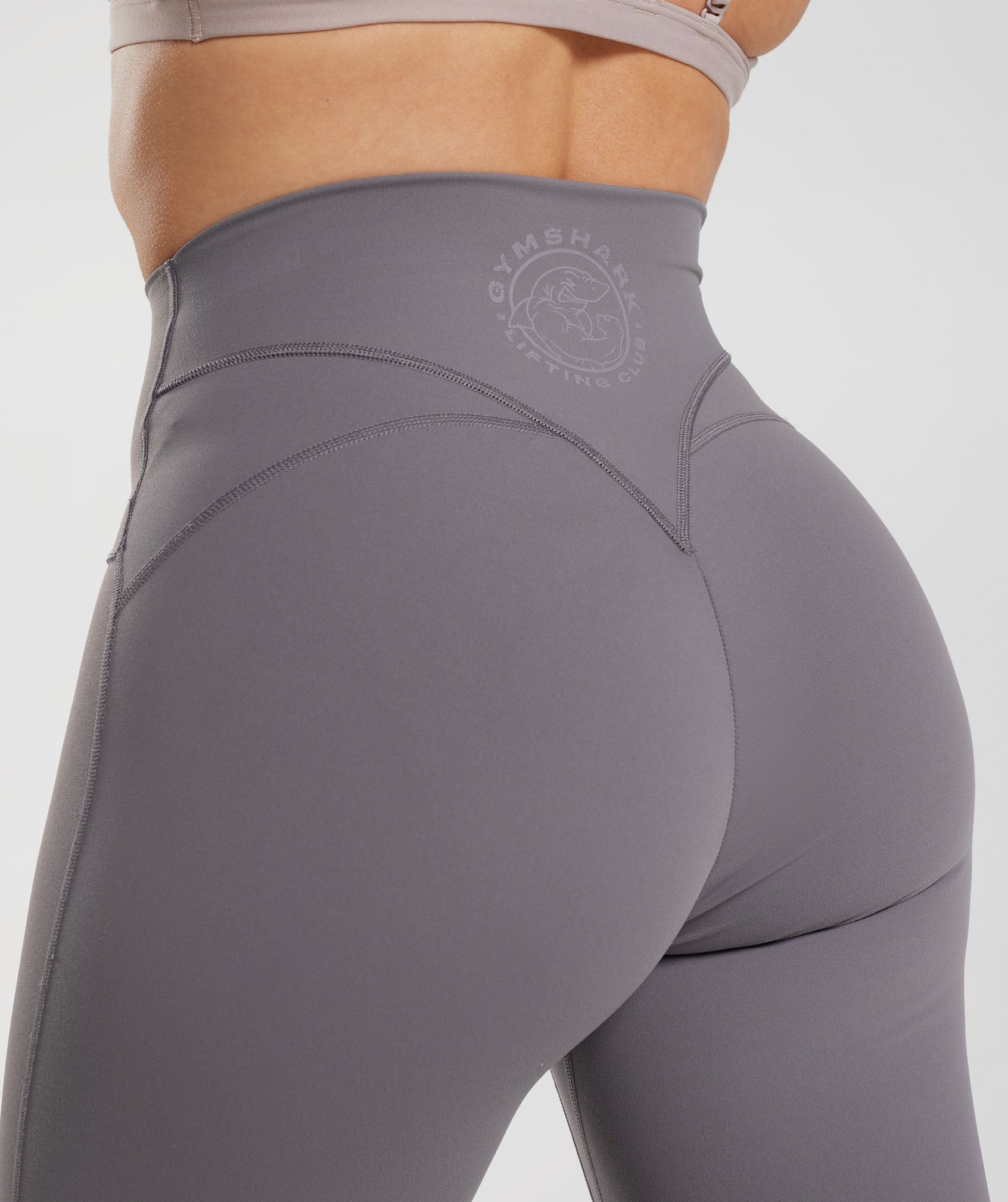 Gymshark women's Aspire Leggings heathered Grey W/ Pockets tights Lg