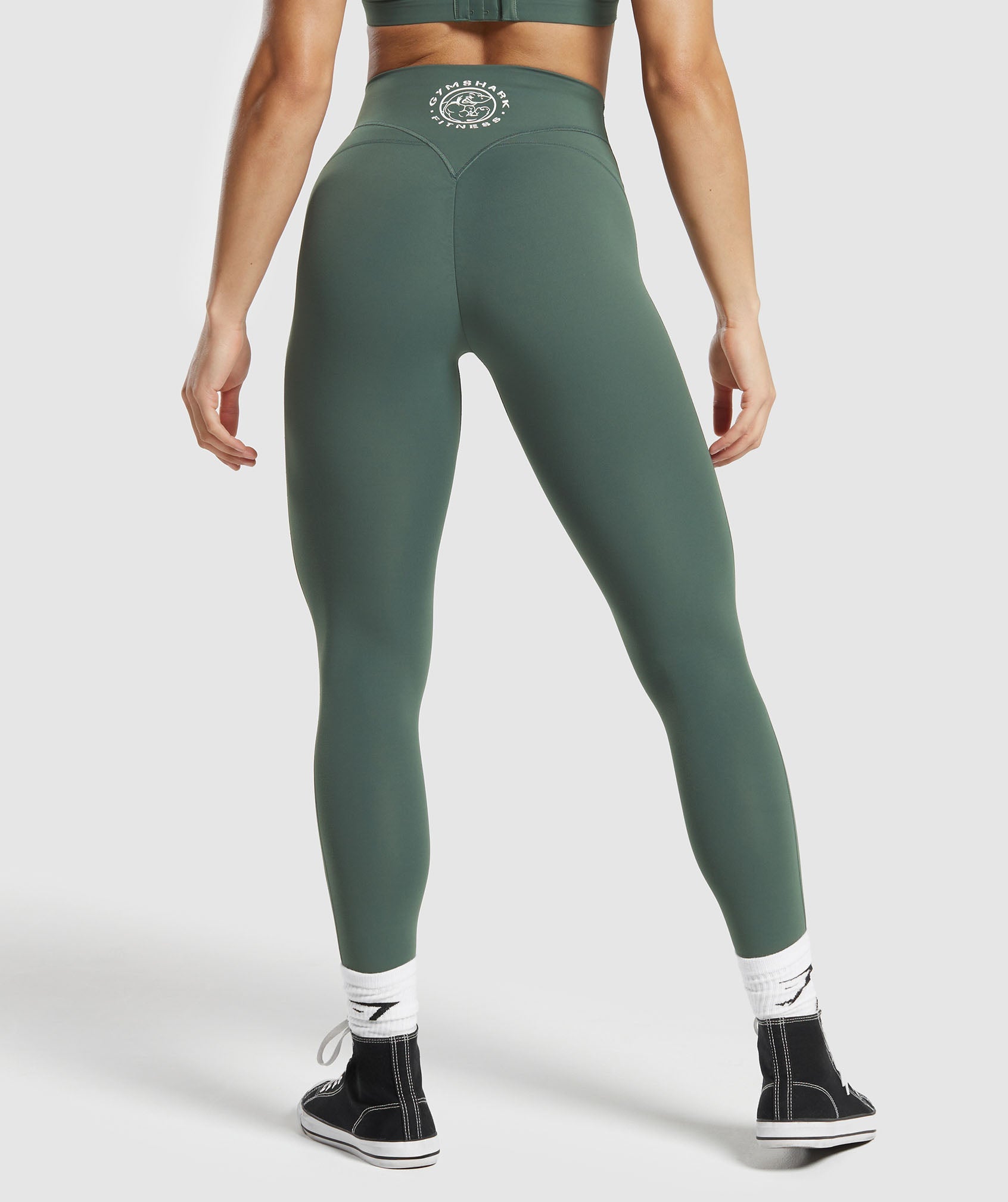 Gymshark Cotton Seamless Leggings - Base Green