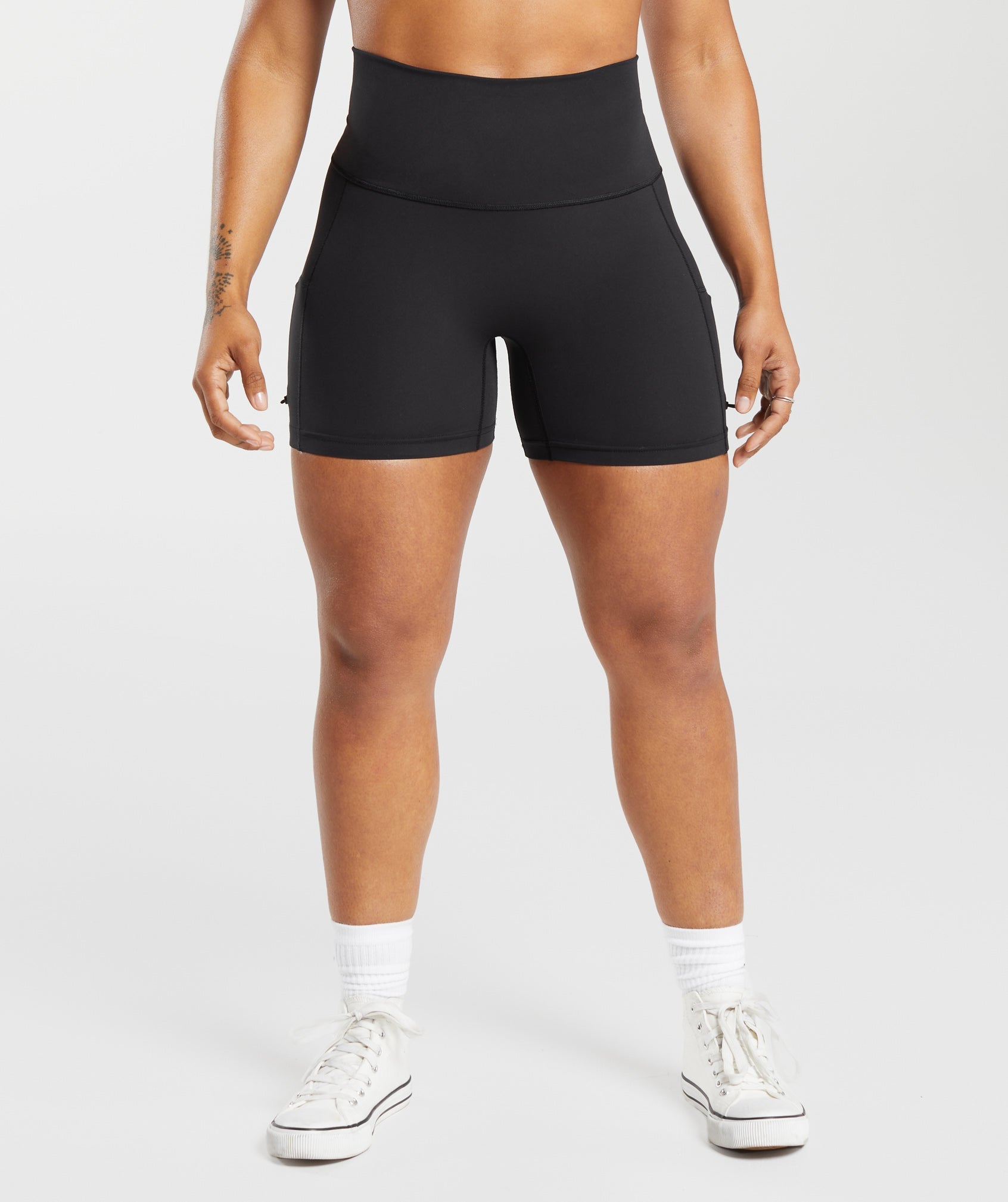 Buy Gymshark women sportswear fit camo training seamless shorts grey black  Online