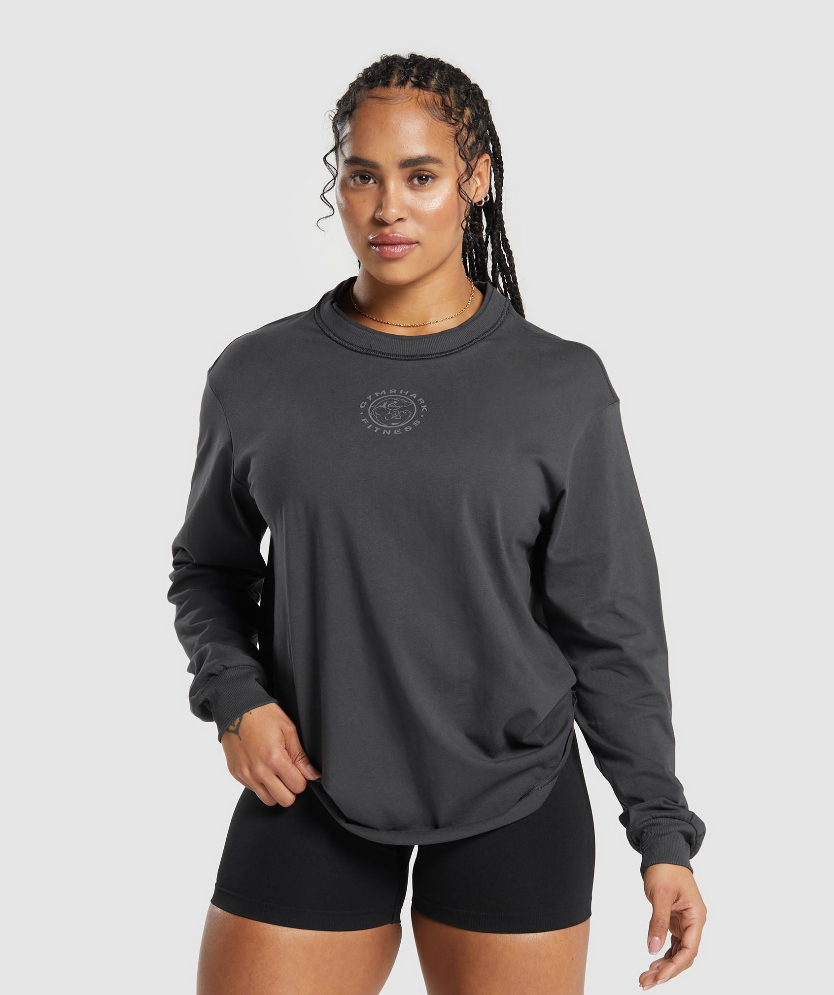 Gymshark Legacy Long Sleeve Top - Asphalt Grey