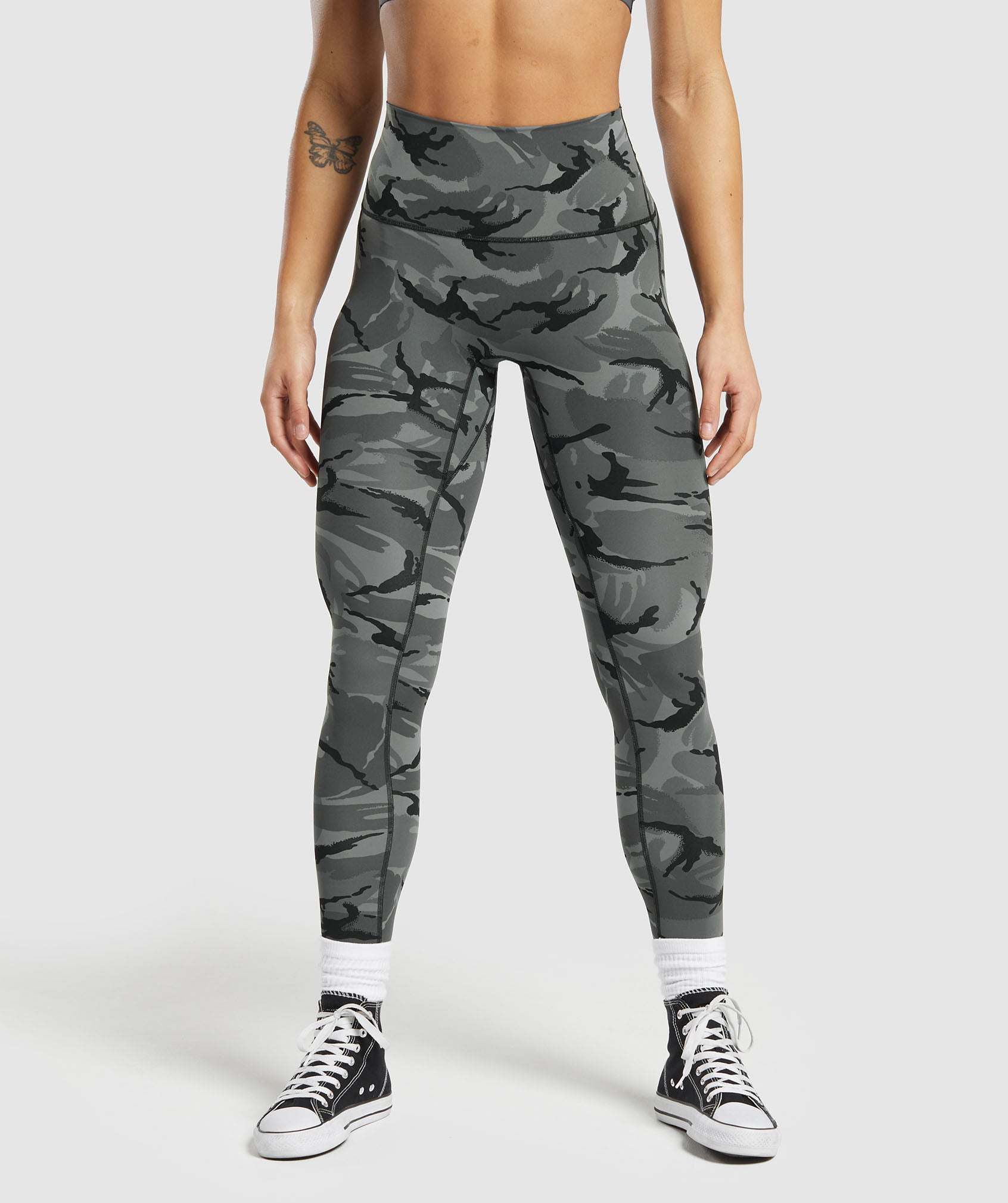 Liz - Grey White Camo w Pockets 7/8 Legging - FINAL SALE – EVCR