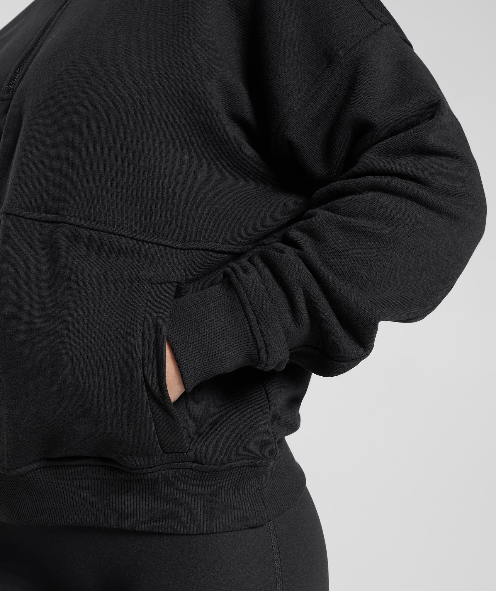 Legacy 1/4 Zip Sweatshirt in Black - view 6