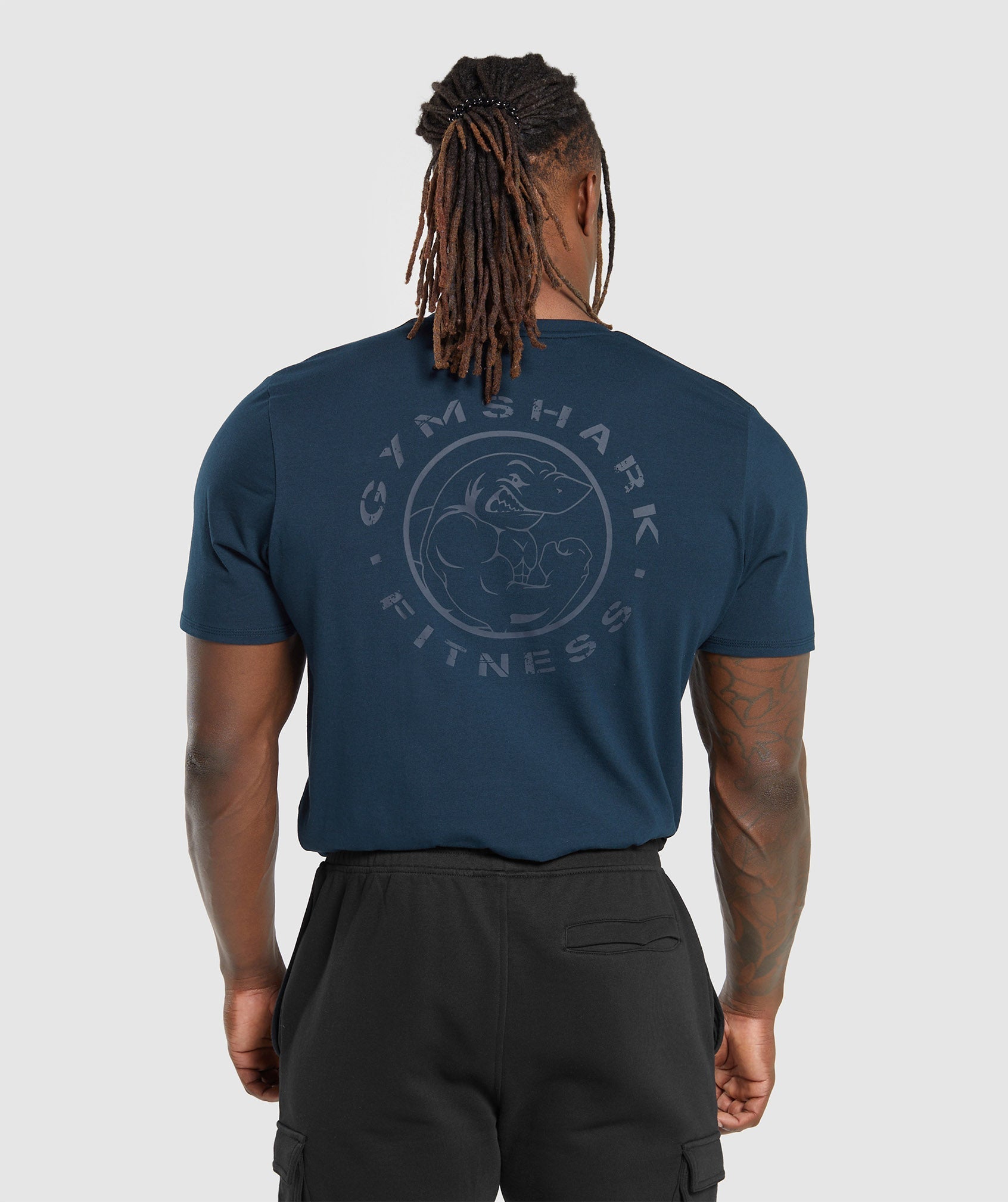 Men's Gymshark Legacy T Shirt M Aqua Lifting Club Slim Fit