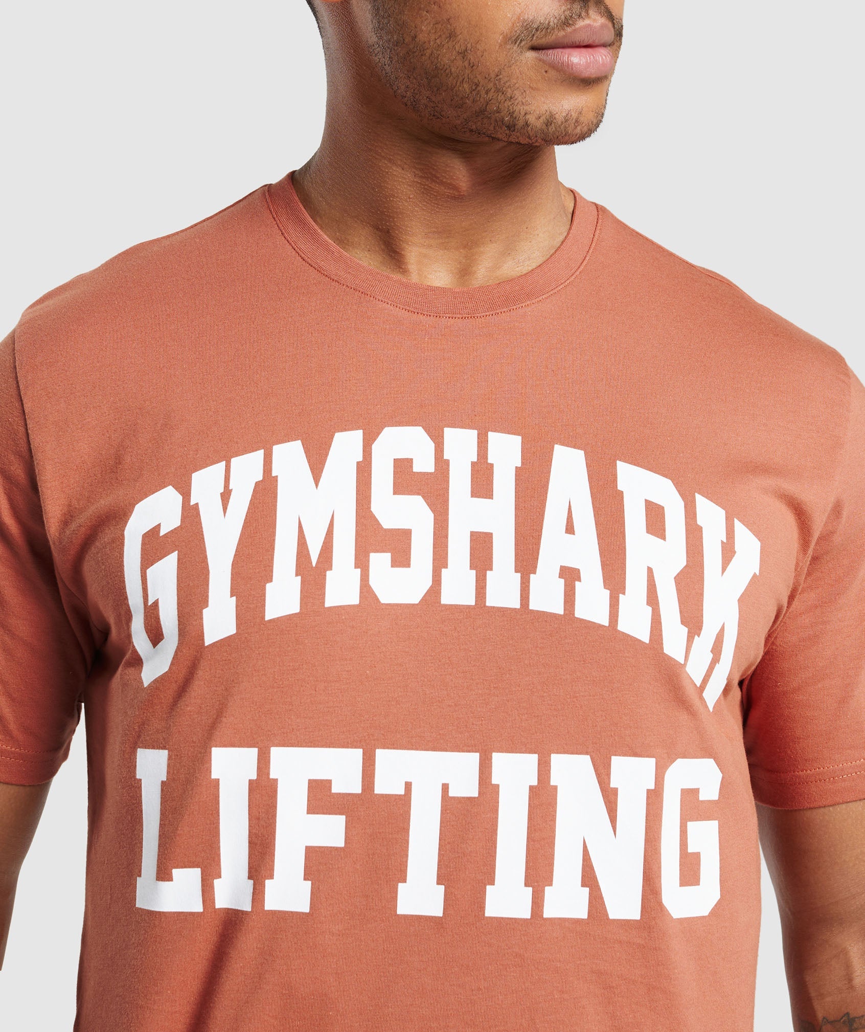 Lifting Club T-Shirt in Terracotta Orange - view 5