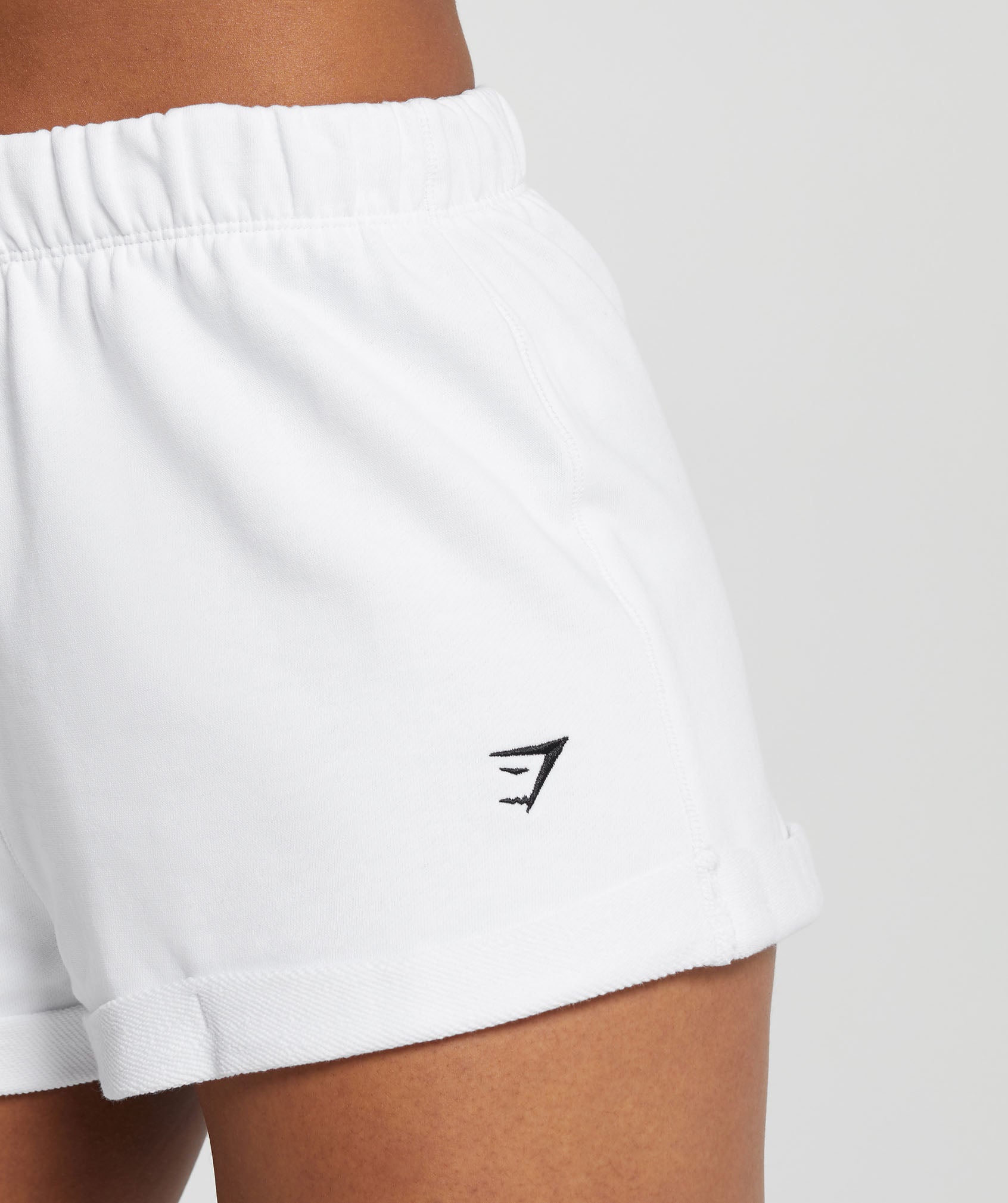 Lifting Loose Shorts in White - view 5