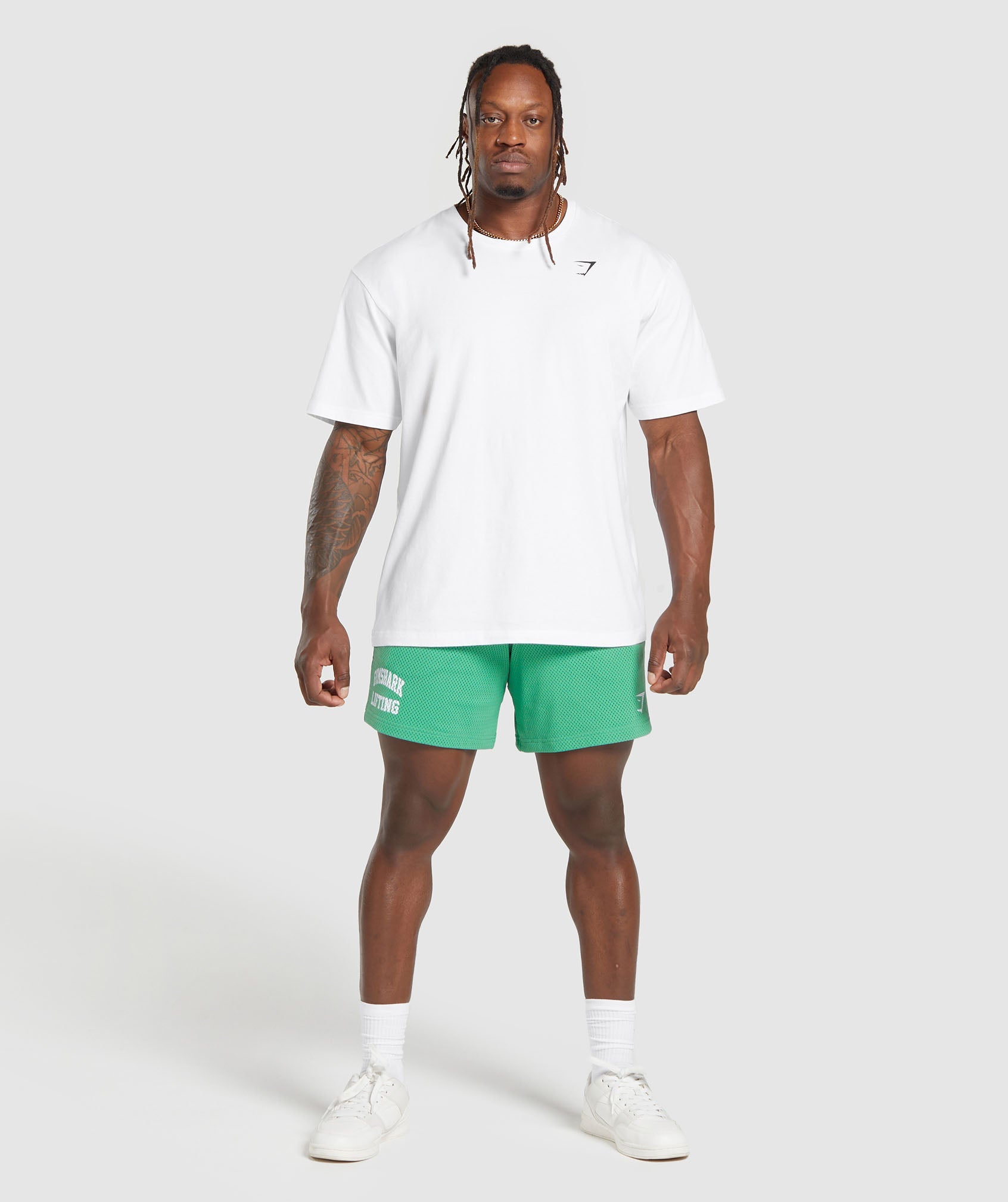 Gymshark Lifting Mesh 7 Shorts - Lagoon Green