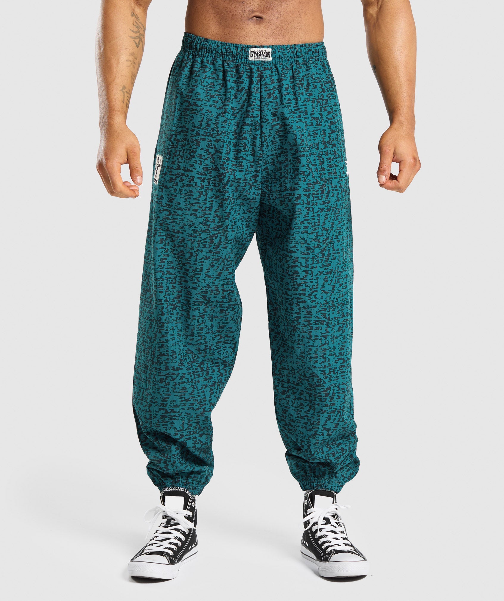 Printed Pumper Pants en Ocean Teal