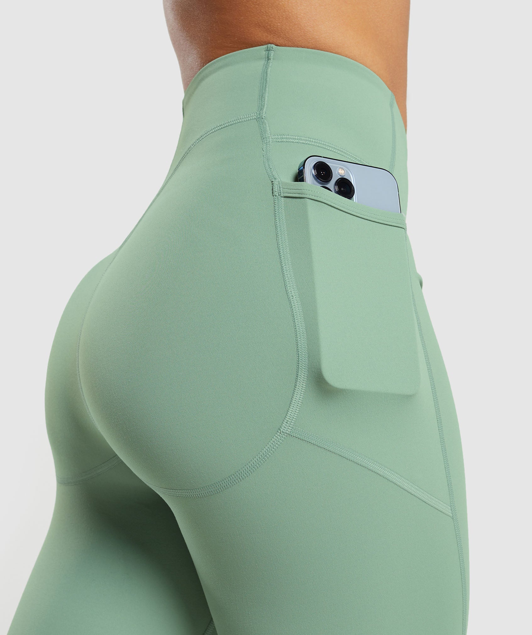 Gymshark Lifting Pocket Leggings - Dollar Green