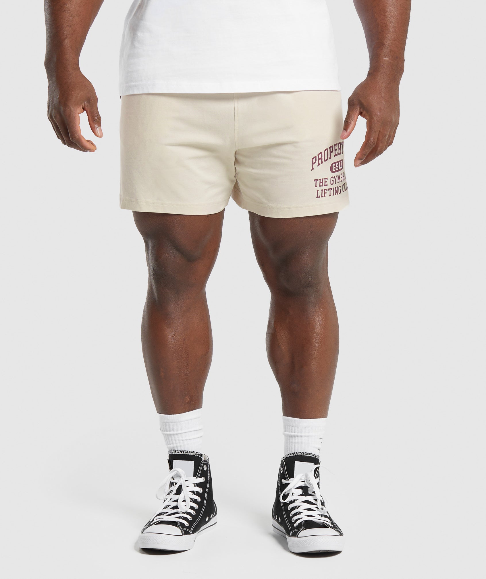 Lightweight Jersey Shorts in Ecru White