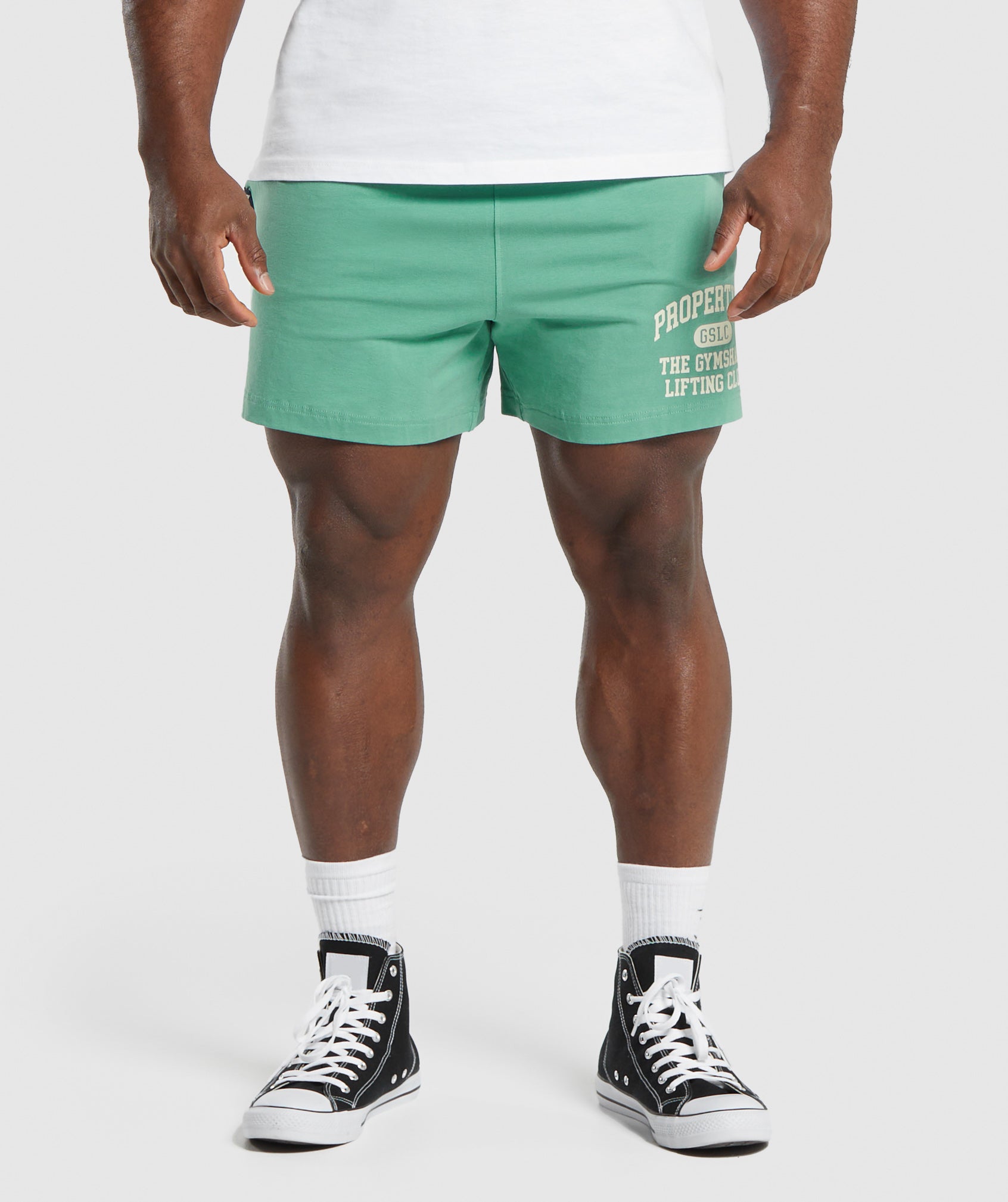 Lightweight Jersey Shorts in Lagoon Green - view 1