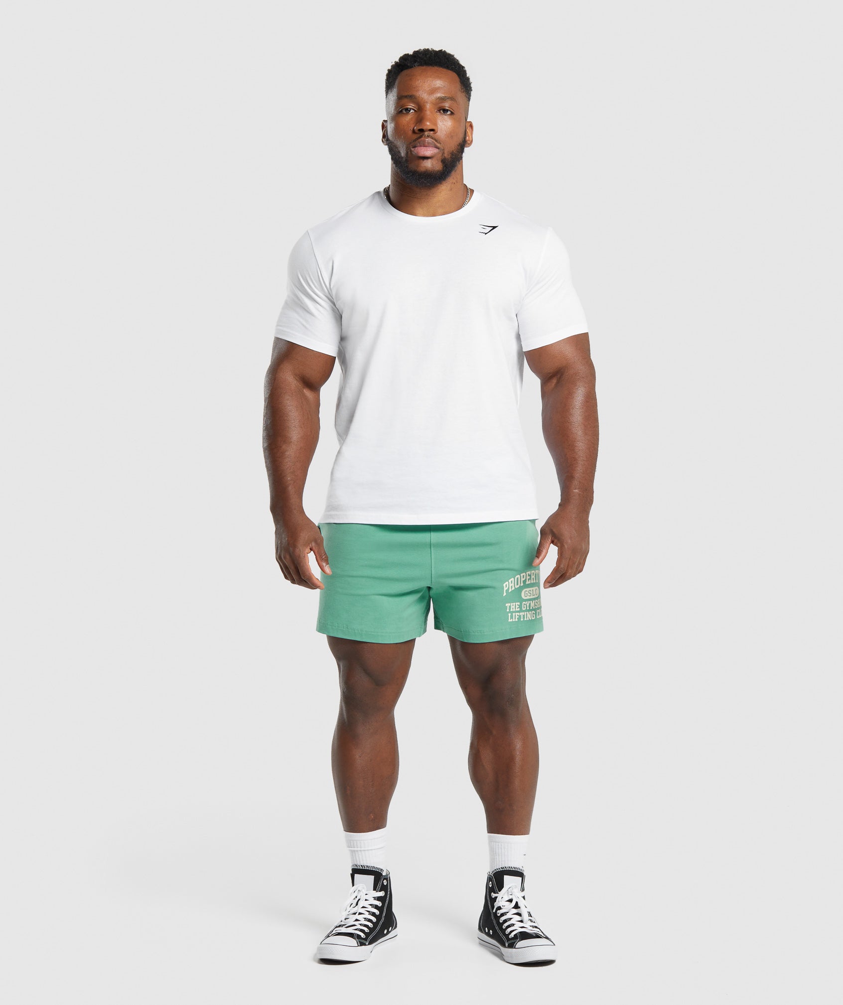 Lightweight Jersey Shorts in Lagoon Green - view 4