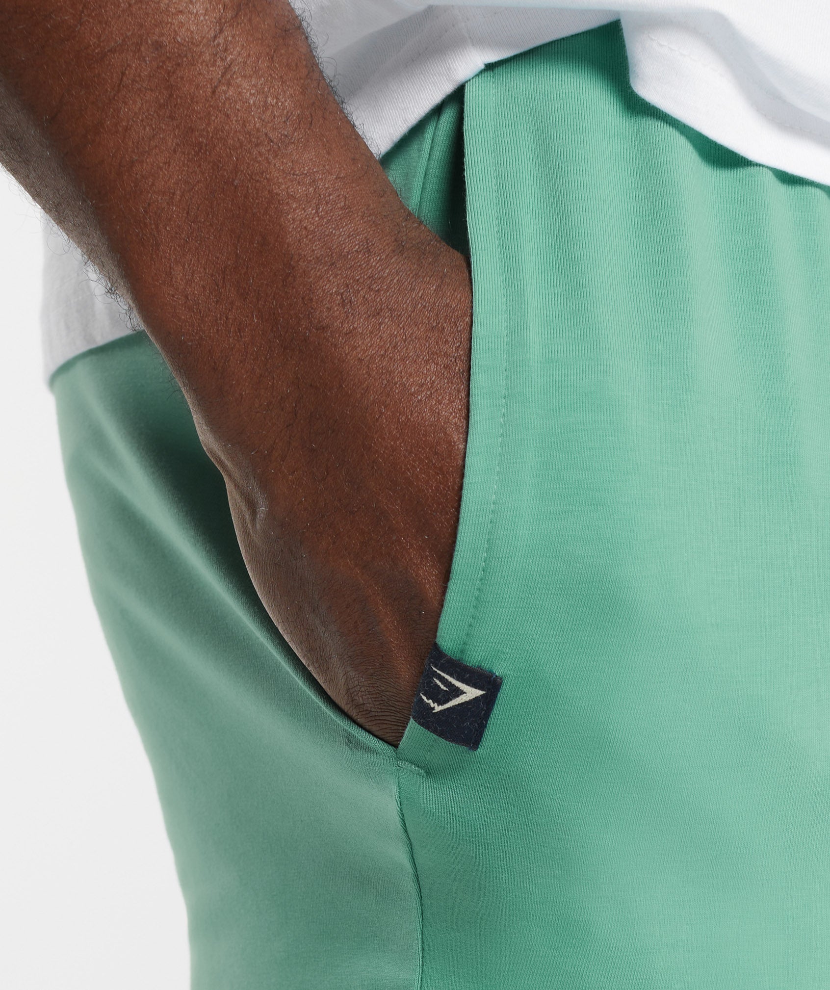 Lightweight Jersey Shorts in Lagoon Green - view 8