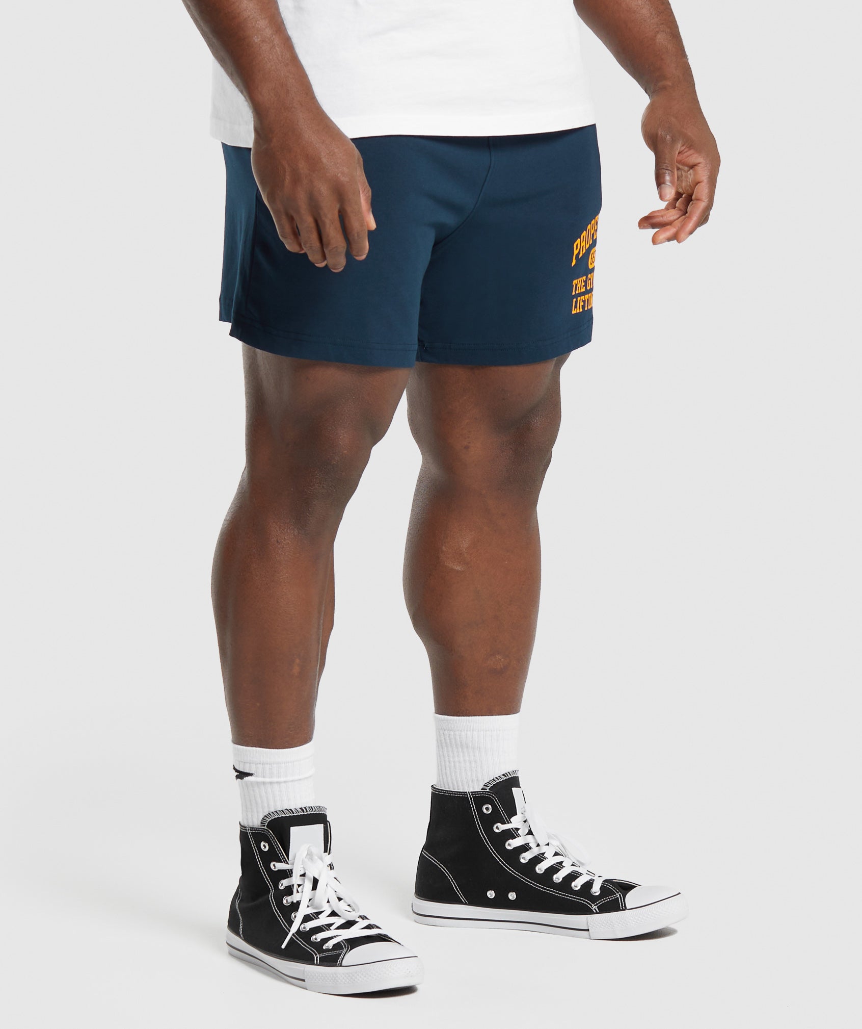 Lightweight Jersey Shorts in Navy - view 3