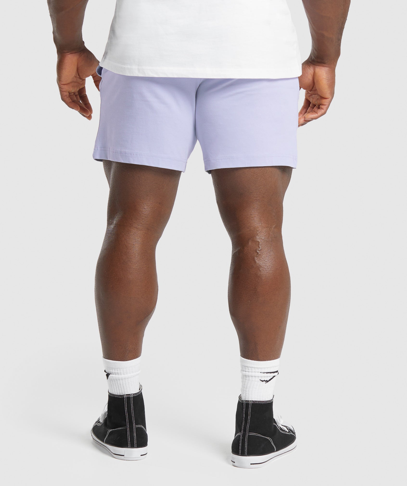 Lightweight Jersey Shorts in Silver Lilac - view 2